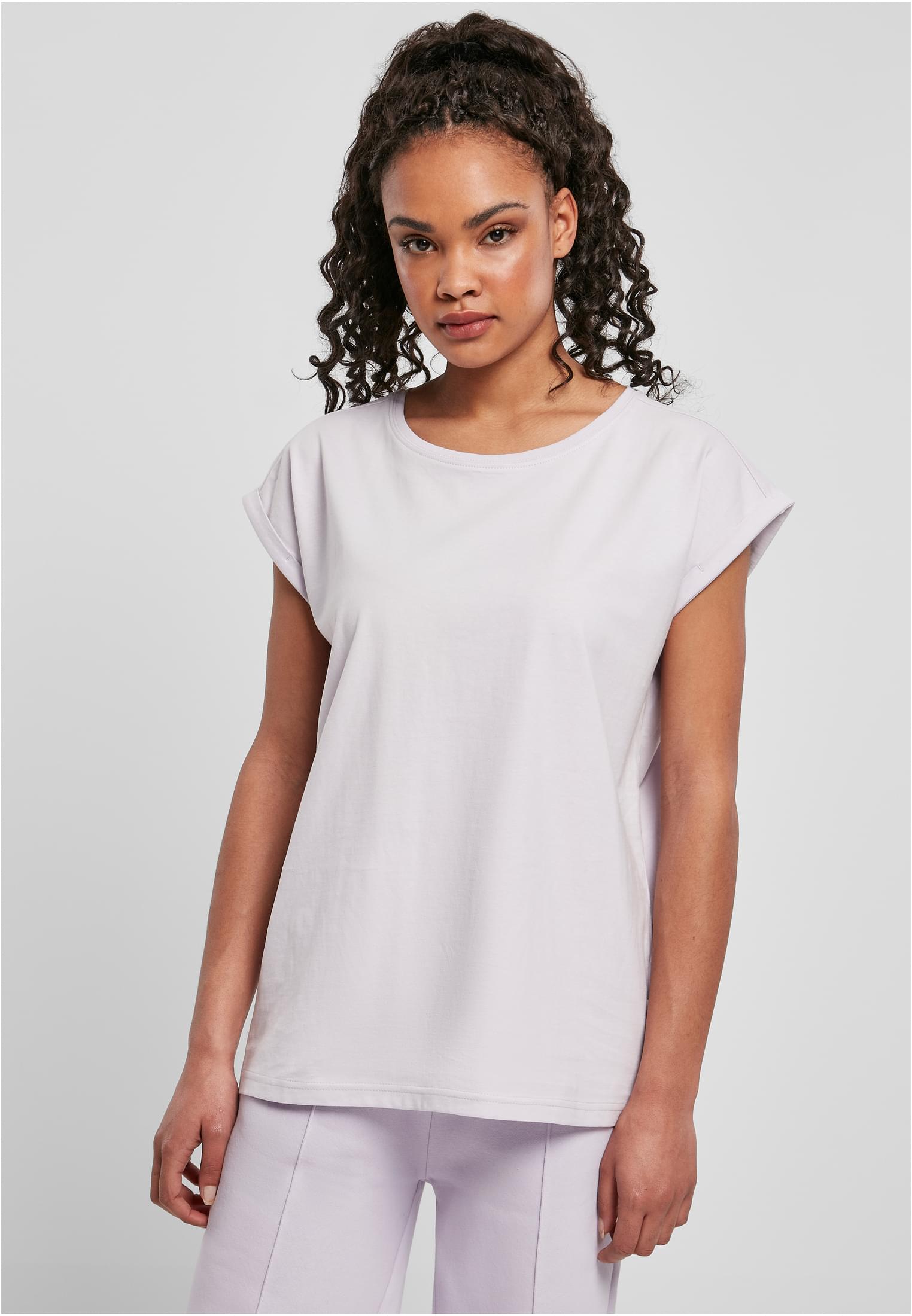 Femmes T-shirt Longue Épaules Organique Étendue lilas clair 3XL
 - alternate variant 6