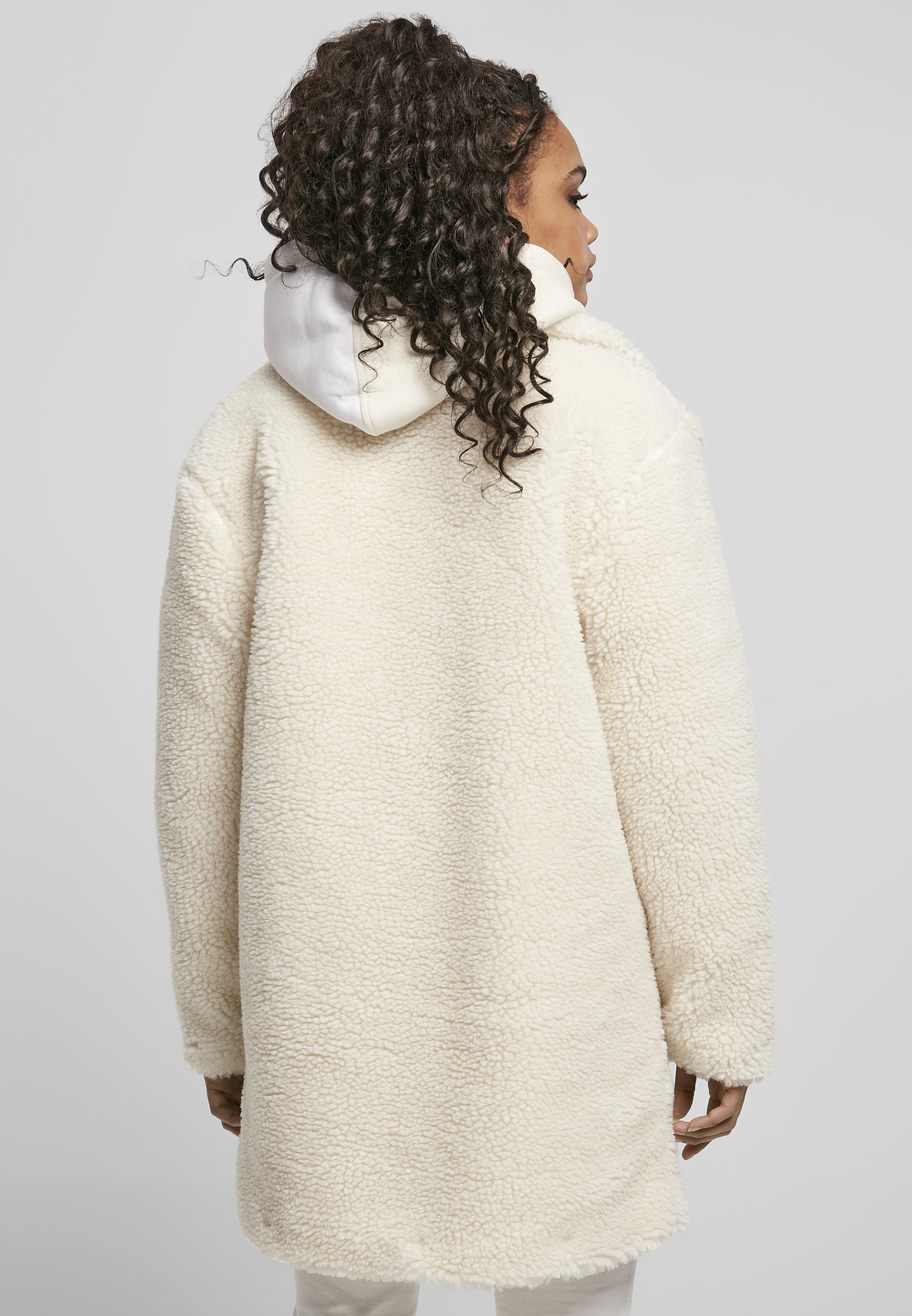 Mujeres abrigo oversize Sherpa blancos 3XL
 - variant image 2
