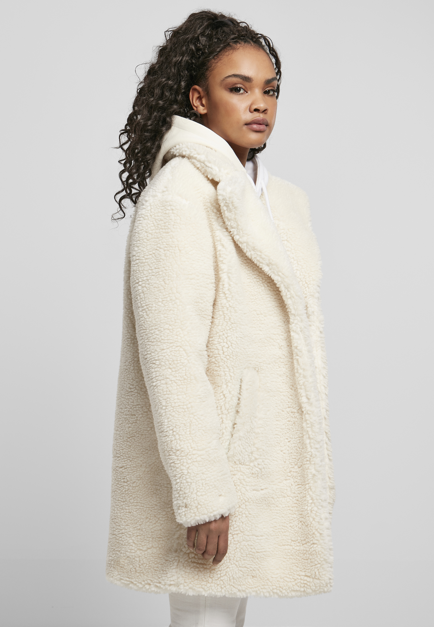 Mujeres abrigo oversize Sherpa blancos 3XL
 - variant image 3
