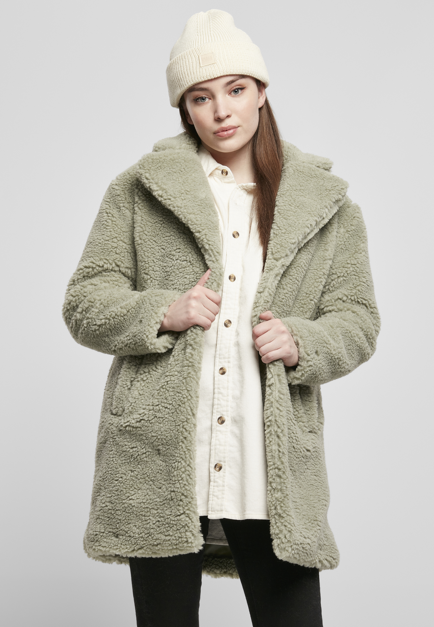 Ladies Oversized Sherpa Coat softsalvia 3XL - alternate variant 7