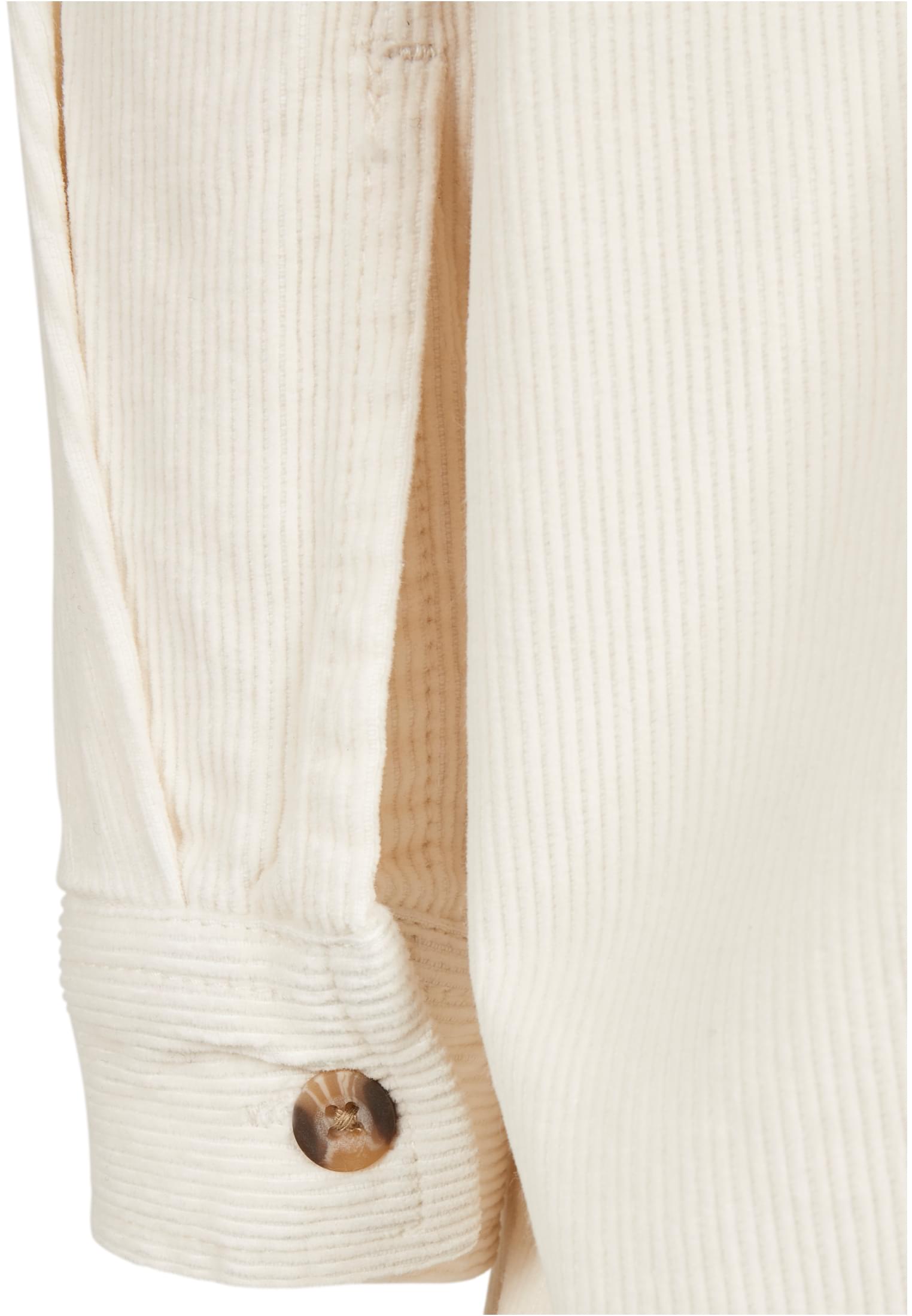 Ladies Long Corduroy Overshirt whitesand 3XL - variant image 11