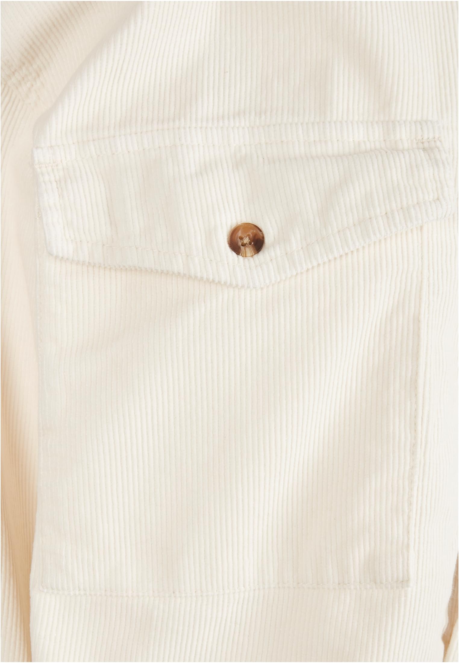 Ladies Long Corduroy Overshirt whitesand 3XL - variant image 9