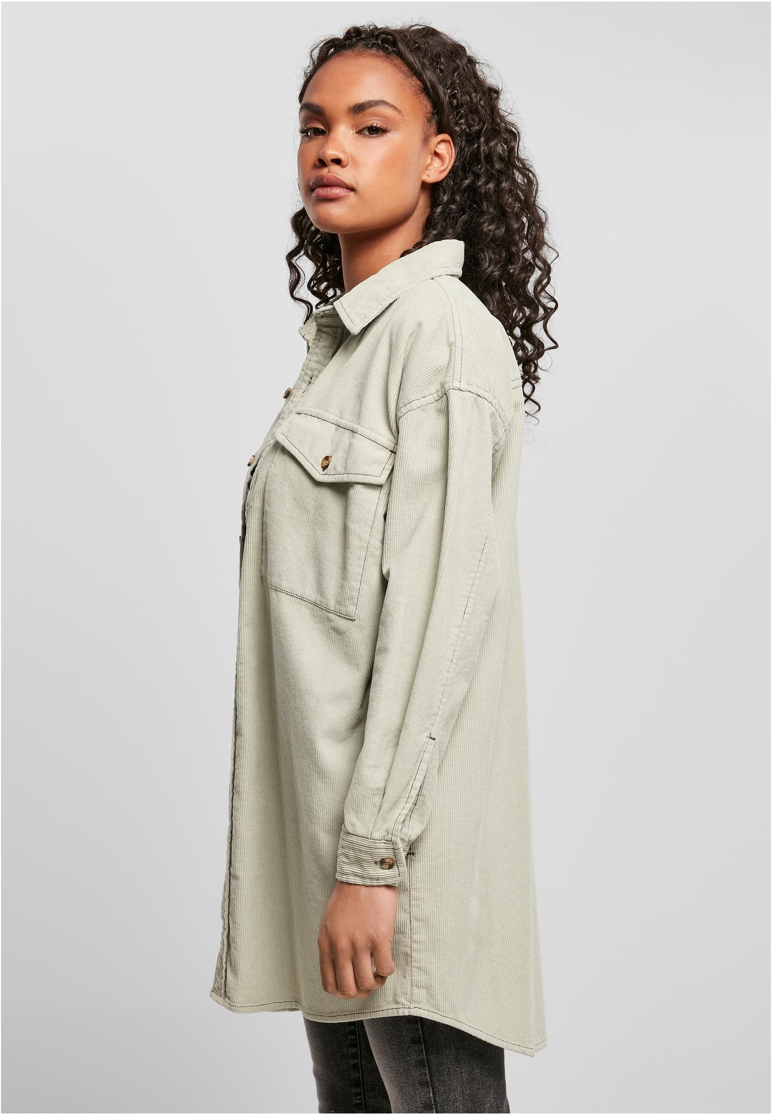 Ladies Long Corduroy Overshirt softsalvia 3XL - variant image 1