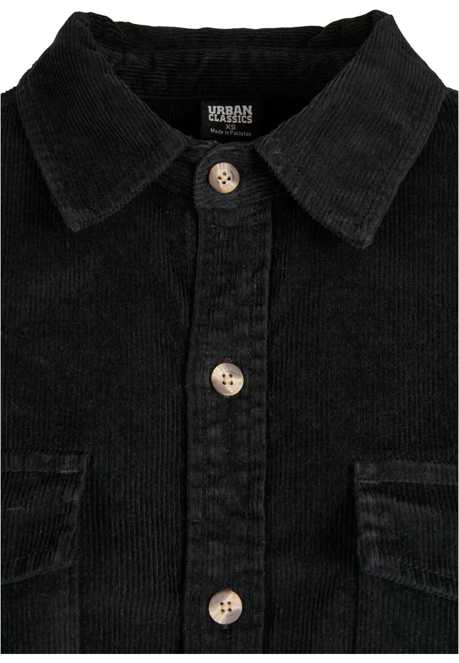 Ladies Long Corduroy Overshirt black 3XL - variant image 7