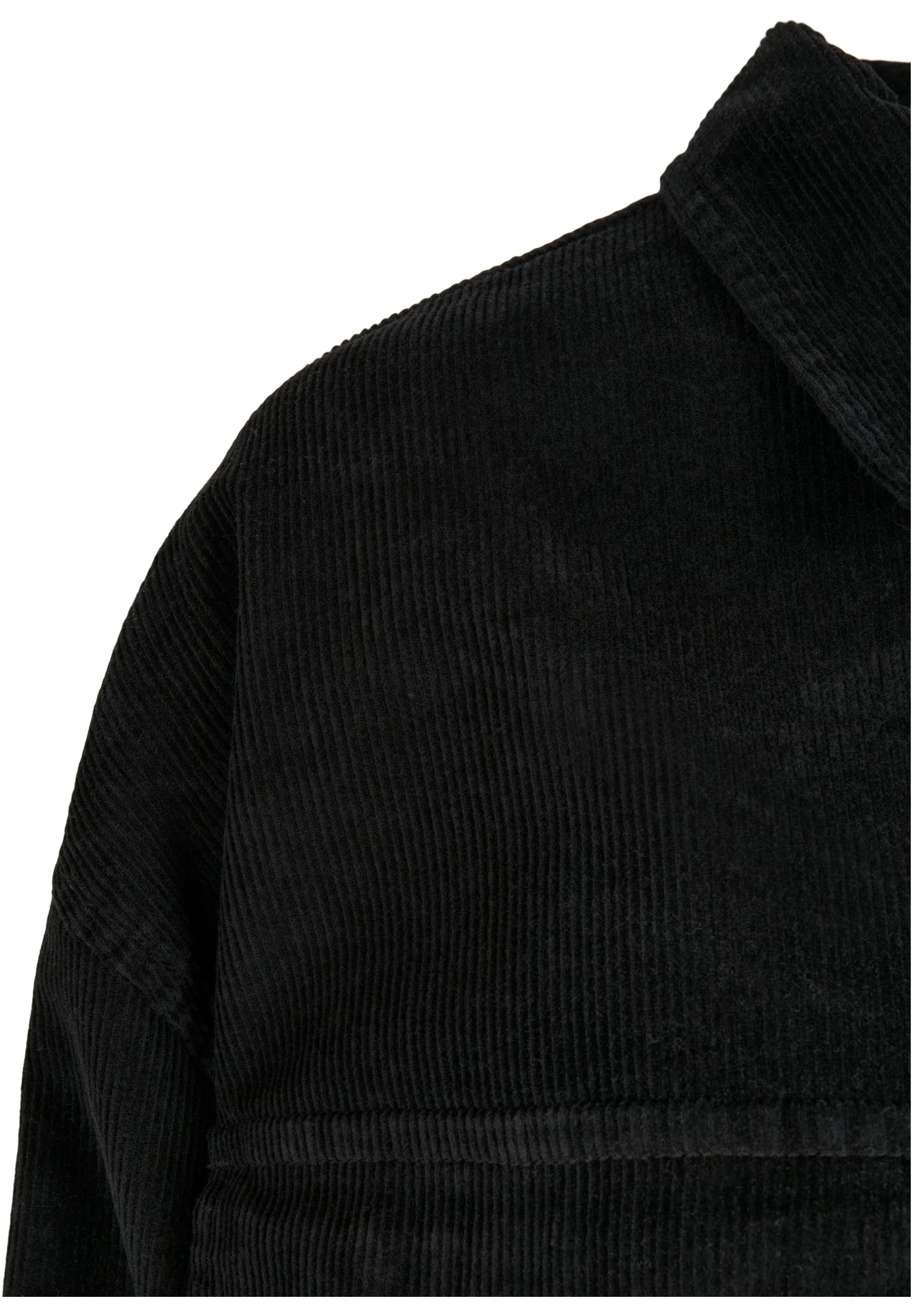 Ladies Long Corduroy Overshirt black 3XL - variant image 8