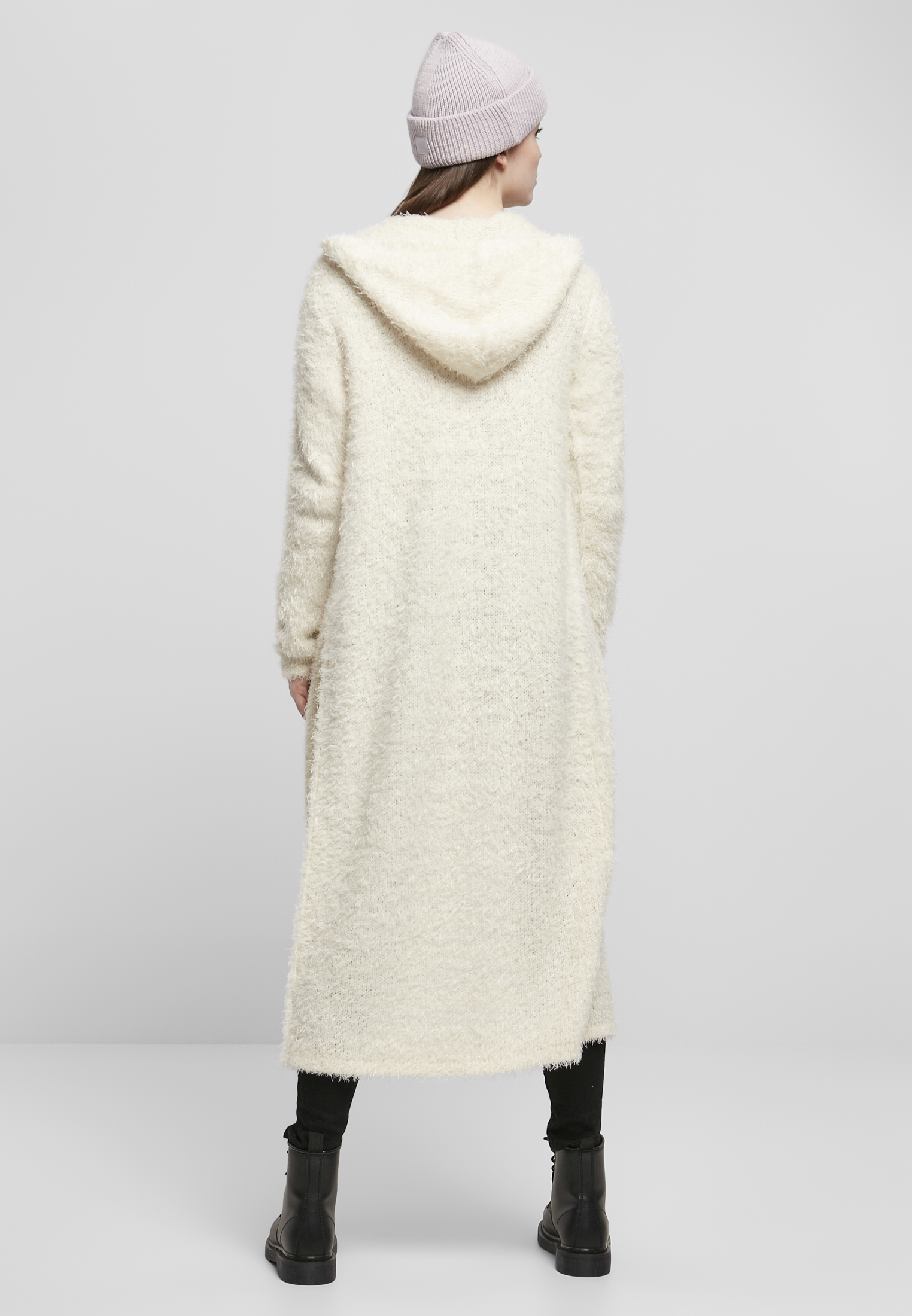 Ladies Hooded Feather Cardigan whitesand 3XL - variant image 2