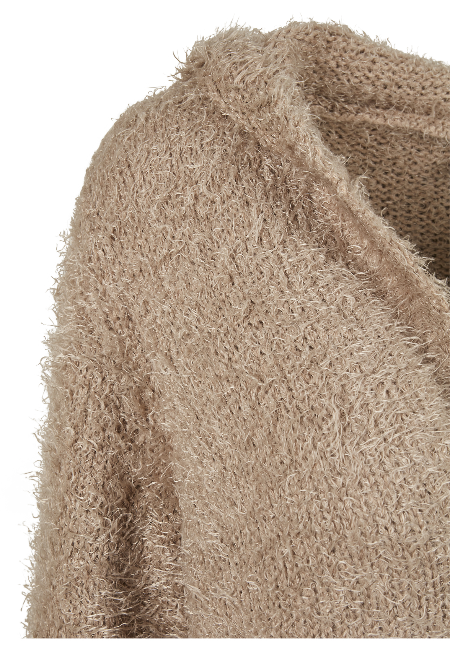 Ladies Hooded Feather Cardigan softtaupe 3XL - variant image 8