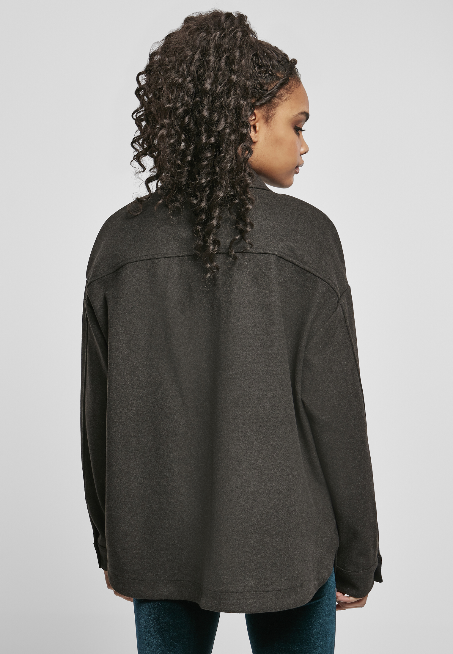 Ladies Classic Overshirt charcoal 3XL - variant image 2