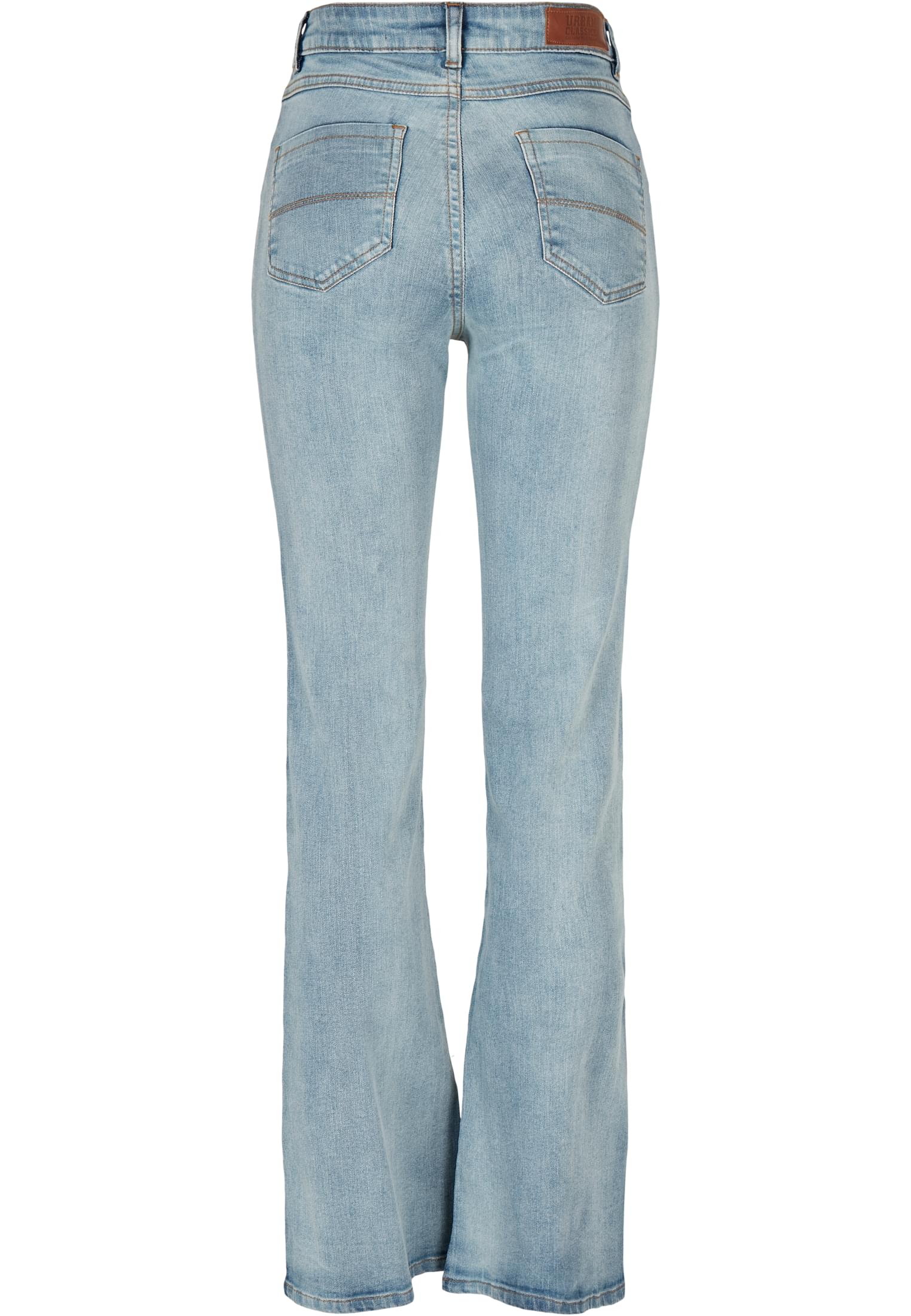 Ladies High Waist Flared Denim Pants tinted light blue washed 26 - variant image 7