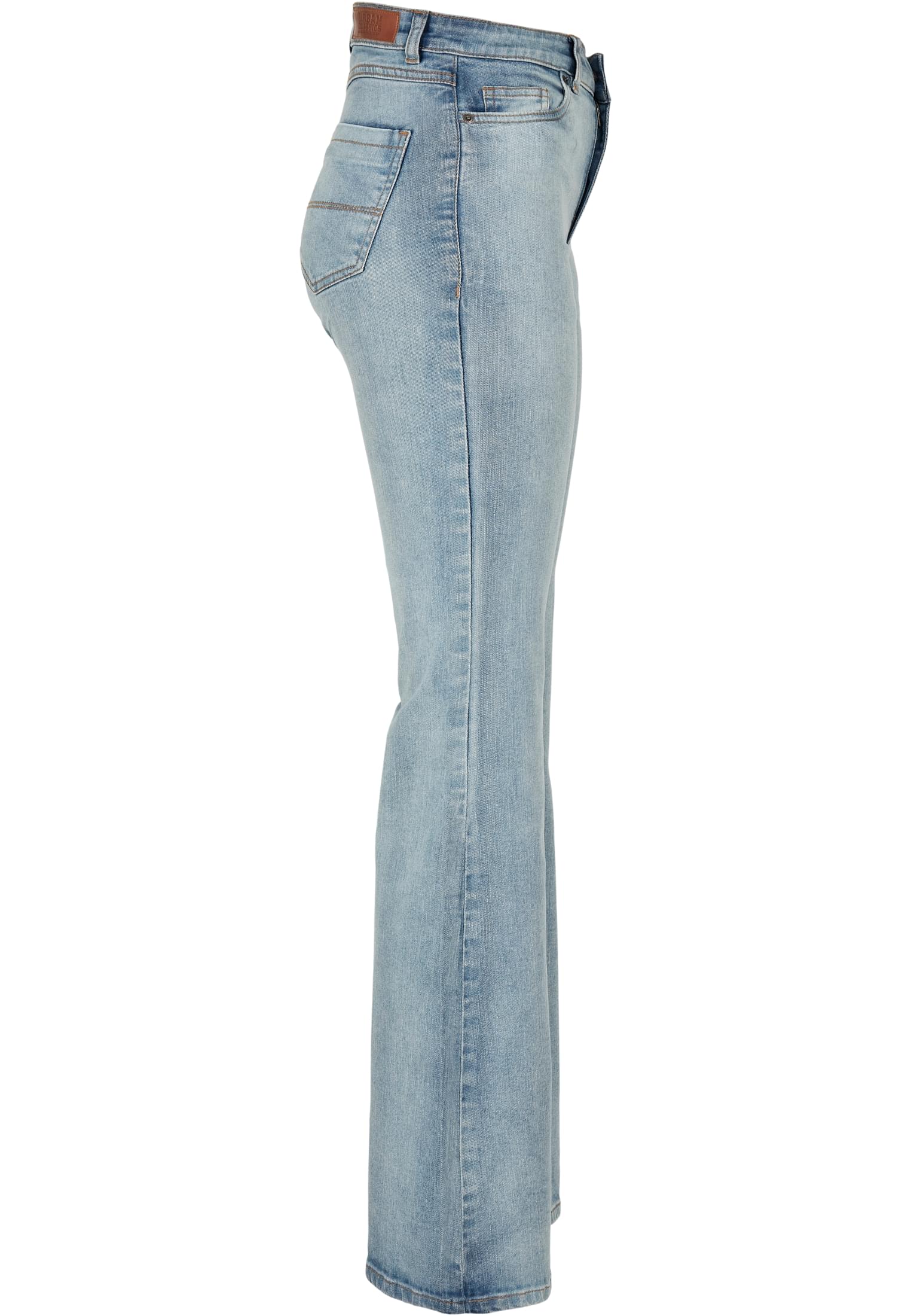 Ladies High Waist Flared Denim Pants tinted light blue washed 26 - variant image 8