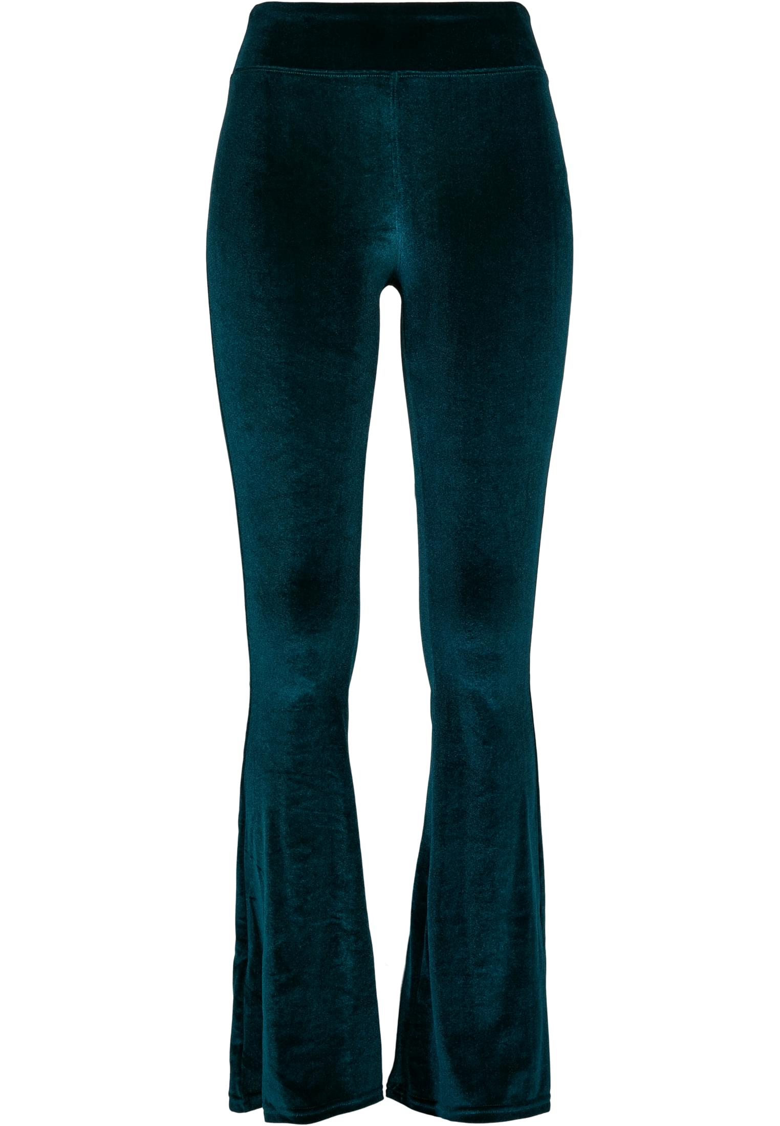女性 高腰 绒面 靴型 紧身裤  teal 3XL
 - variant image 5