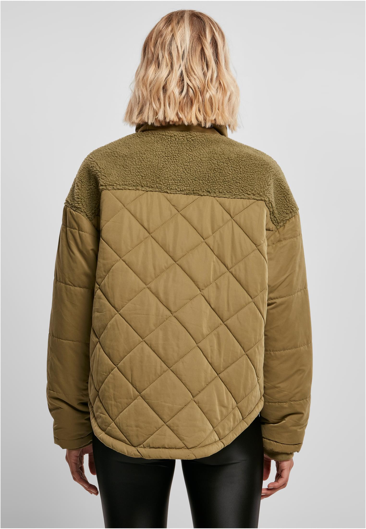 Ladies Oversized Diamond Quilt Puffer Jacket tiniolive 3XL - variant image 2