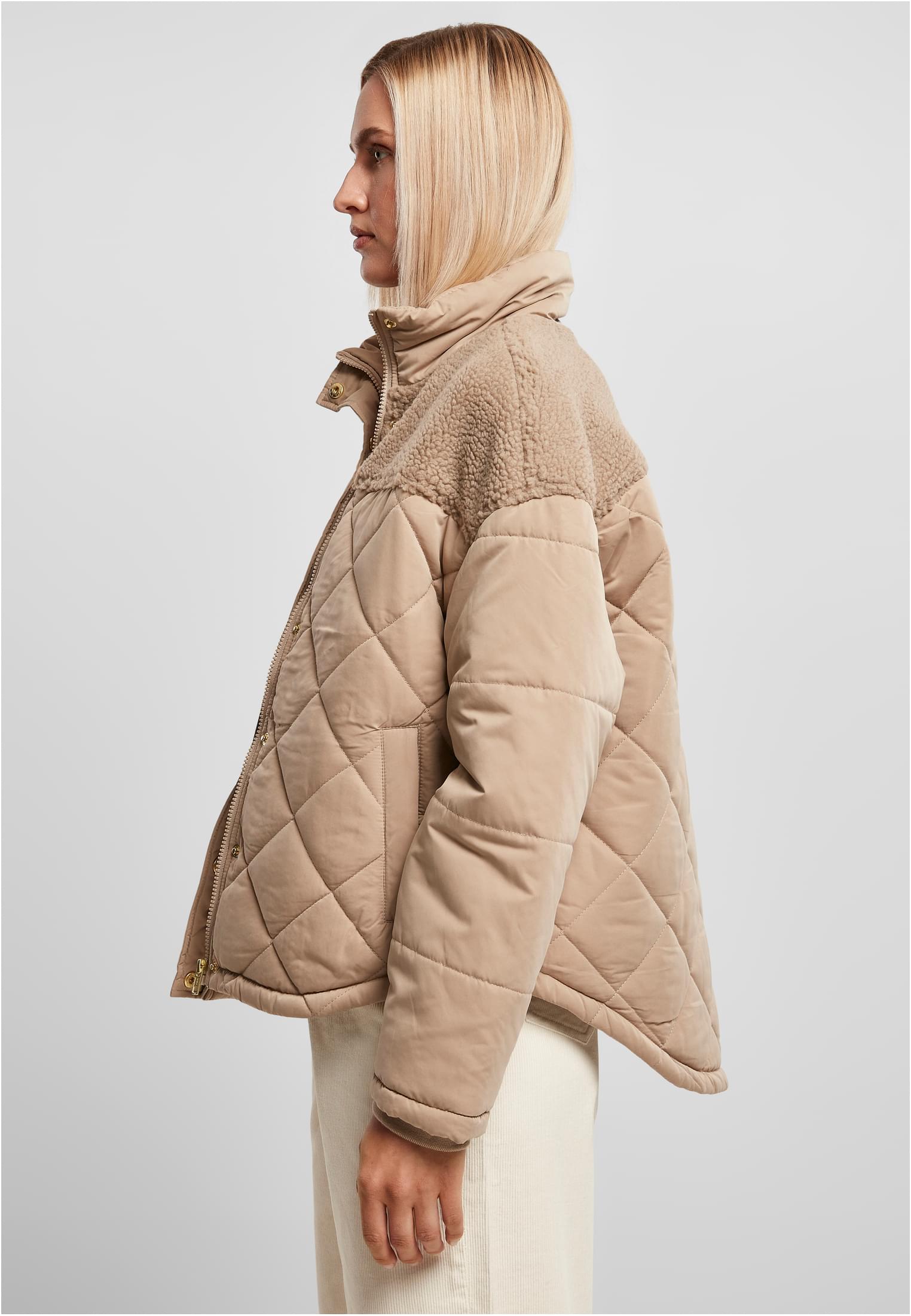 Ladies Oversized Diamond Quilt Puffer Jacket softtaupe 3XL - variant image 1