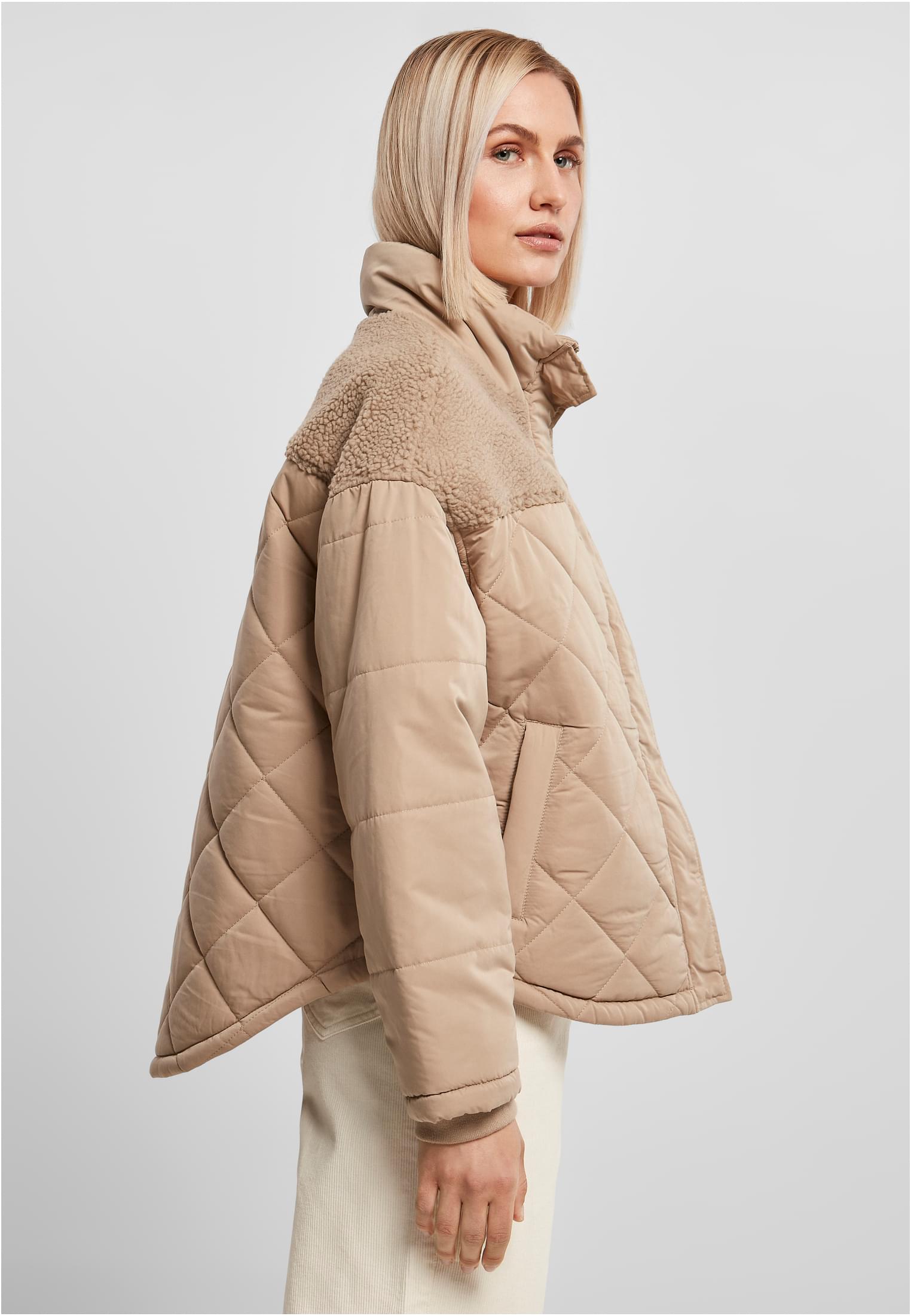 Ladies Oversized Diamond Quilt Puffer Jacket softtaupe 3XL - variant image 3
