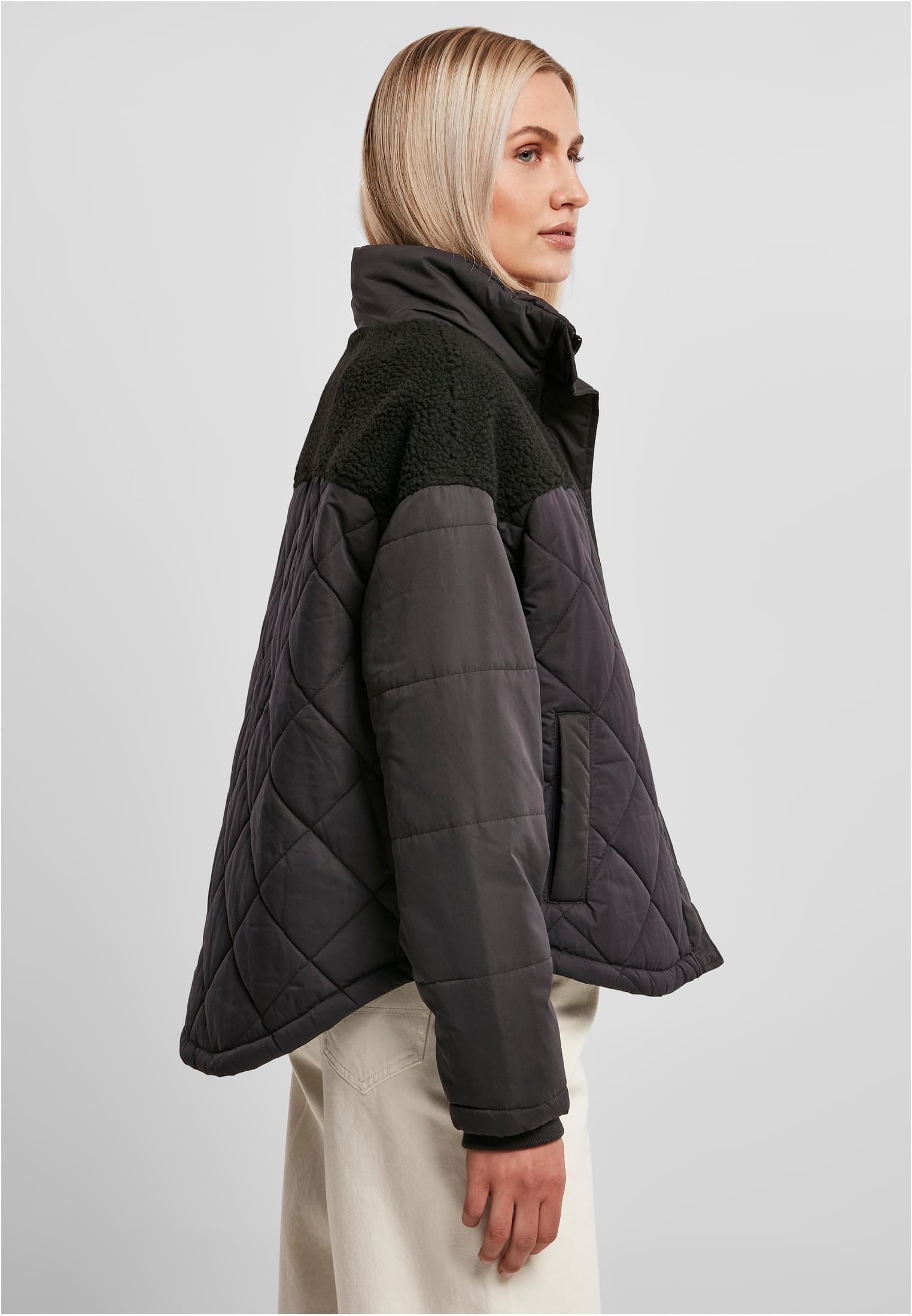 Ladies Oversized Diamond Quilt Puffer Jacket black 3XL - variant image 3