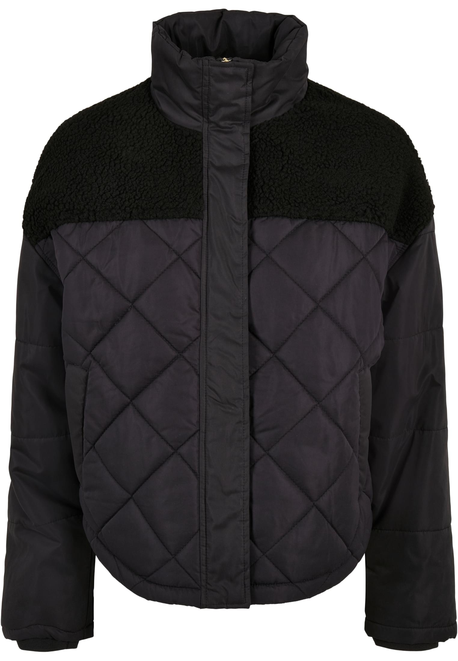 Ladies Oversized Diamond Quilt Puffer Jacket black 3XL - variant image 5