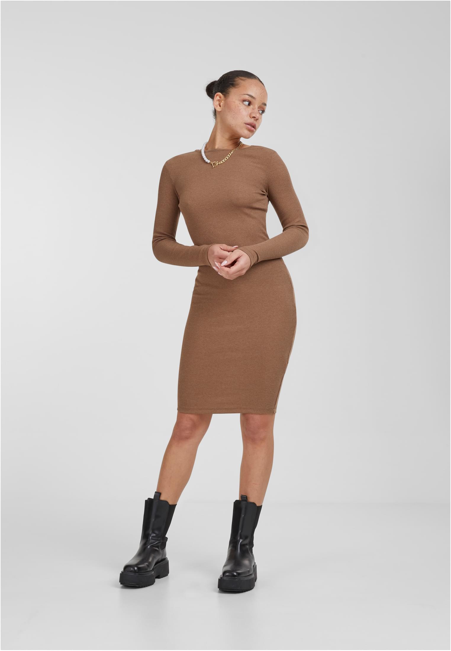 Ladies Rib Dress darkkhaki 3XL - variant image 2