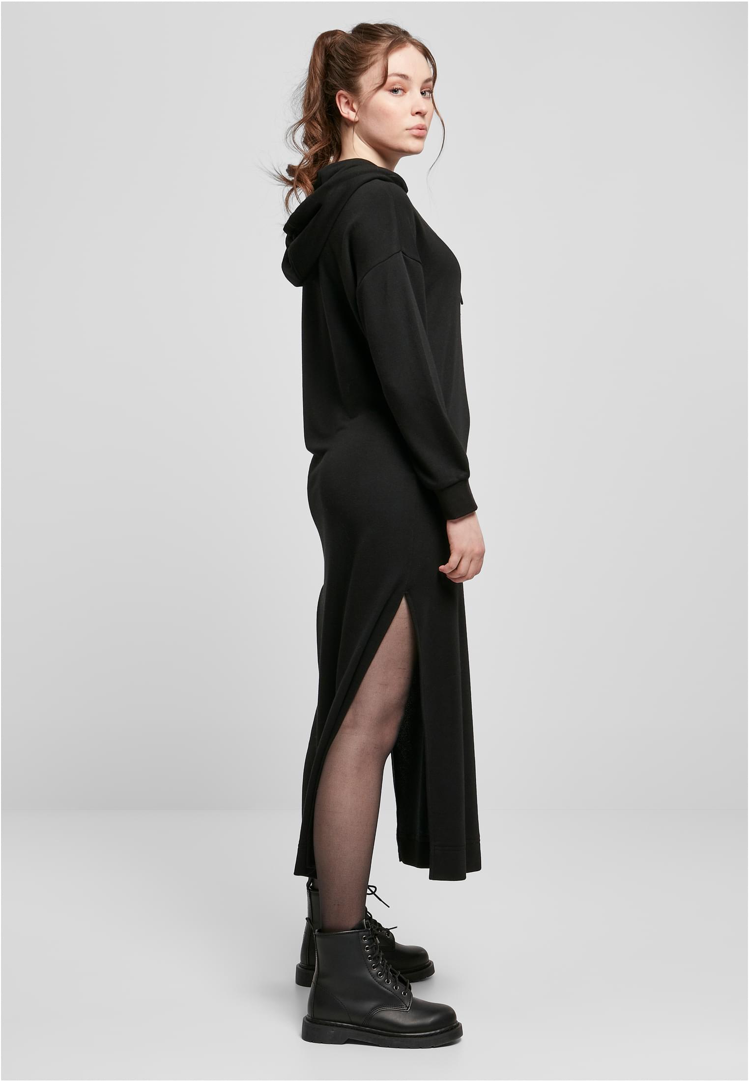 Ladies Modal Terry Long Hoody Dress black 3XL - variant image 3
