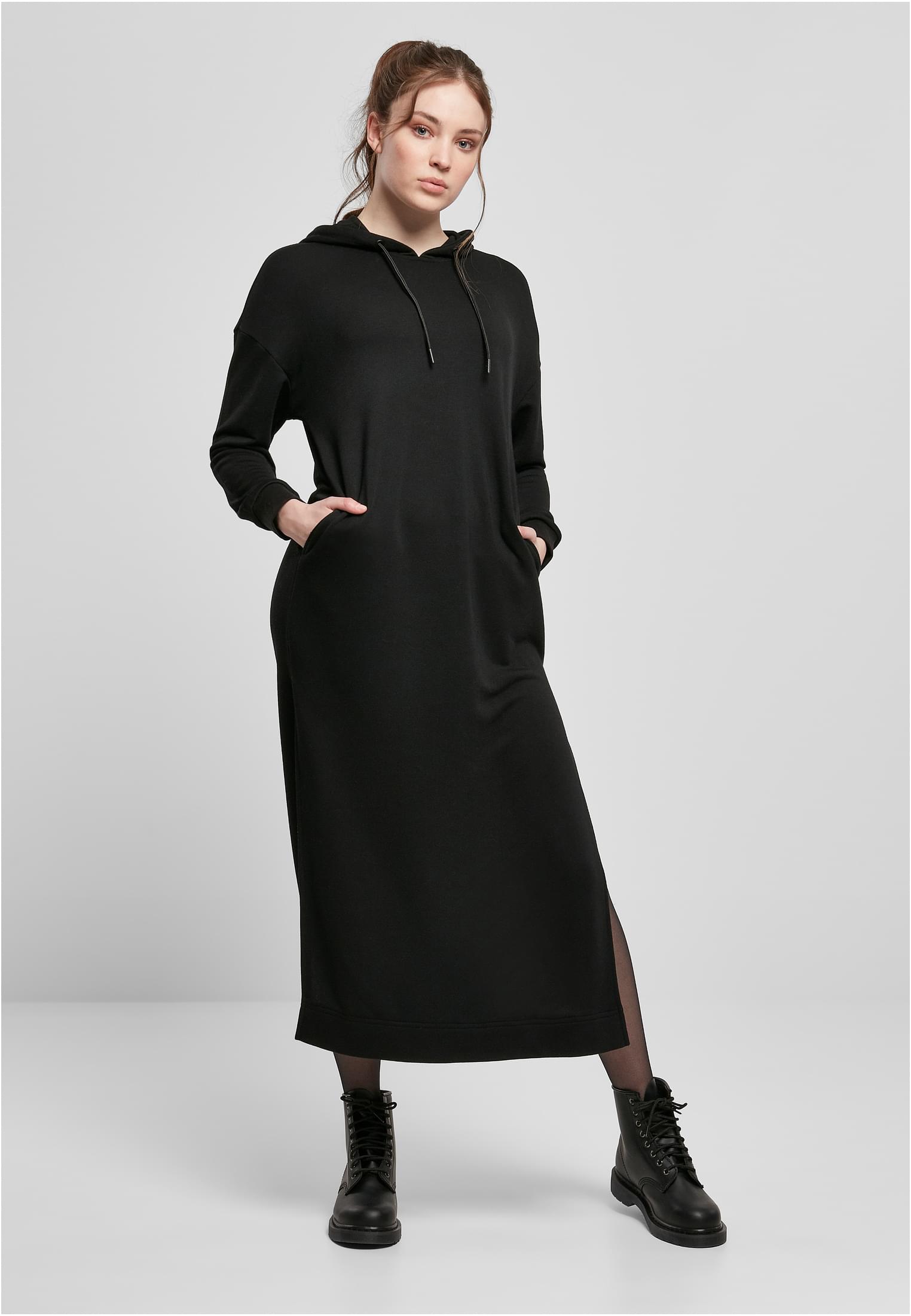 Ladies Modal Terry Long Hoody Dress black 3XL - alternate variant 1