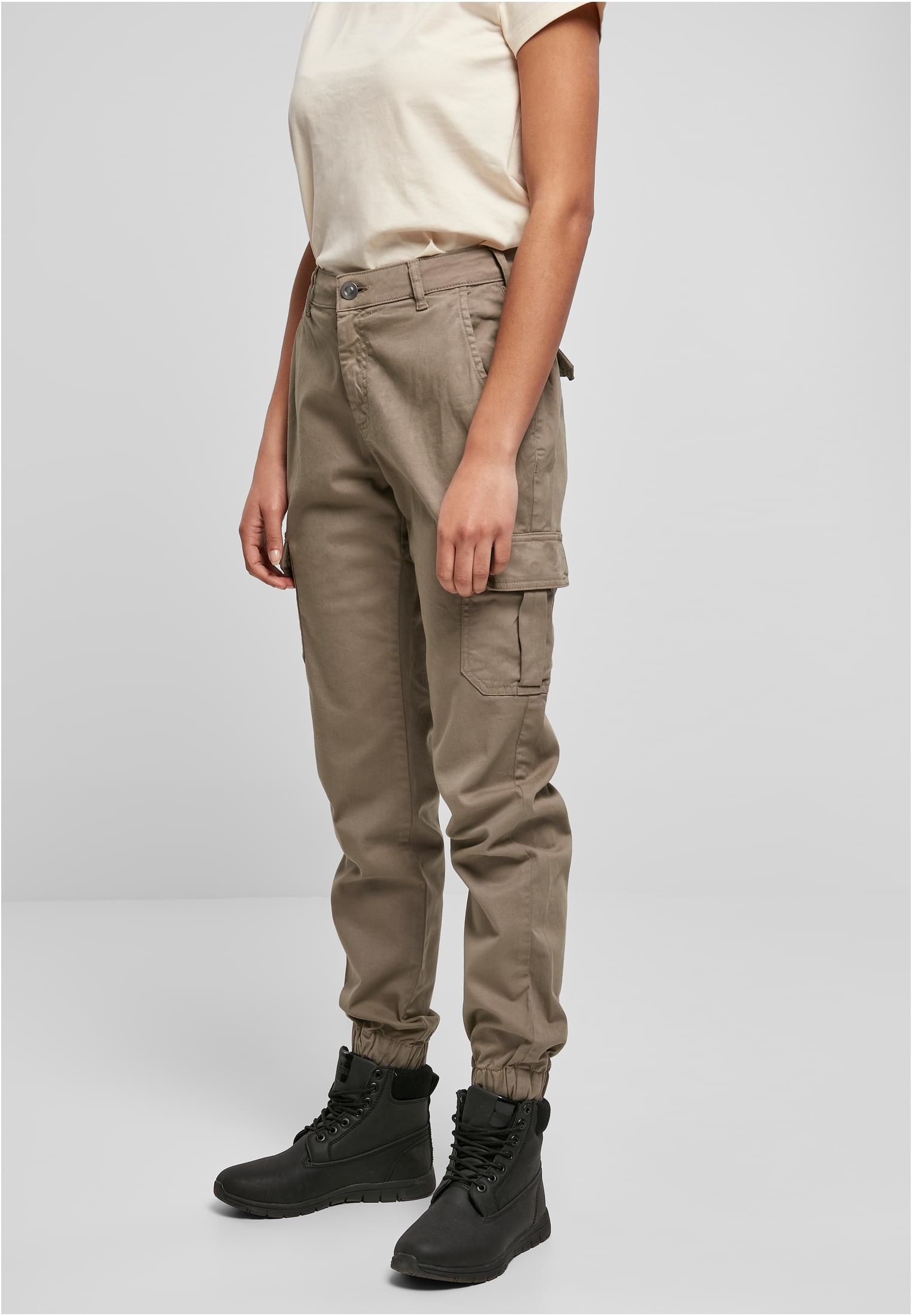 Pantalones cargo de cintura alta para mujer color taupe suave 26
 - variant image 1
