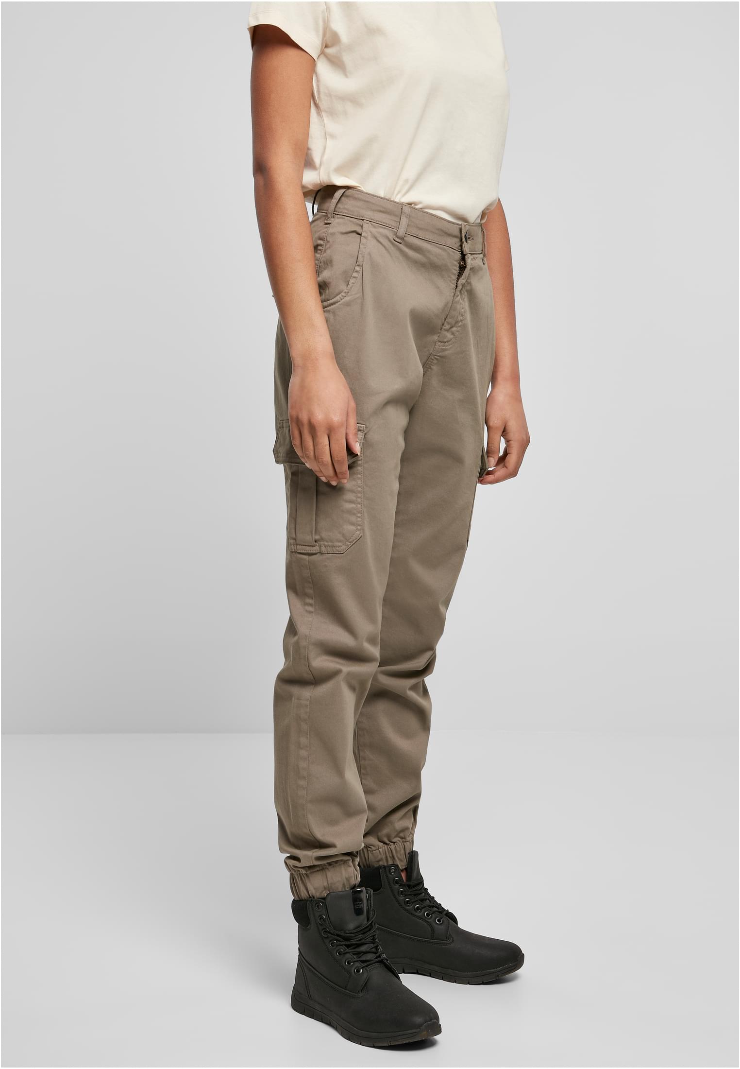 Pantalones cargo de cintura alta para mujer color taupe suave 26
 - variant image 3
