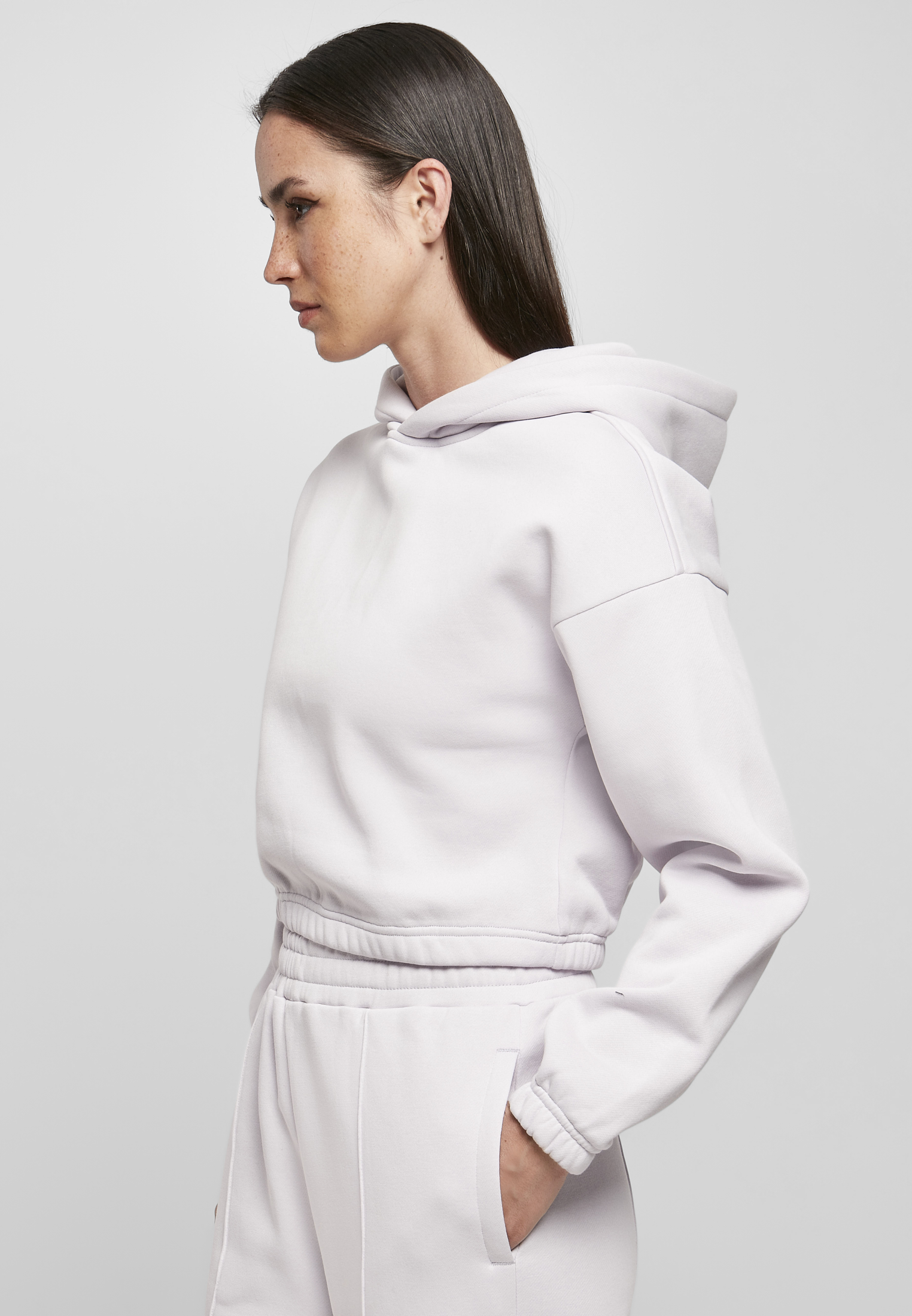 Ladies Short Oversized Sweat Hoody softlilac 3XL - variant image 1