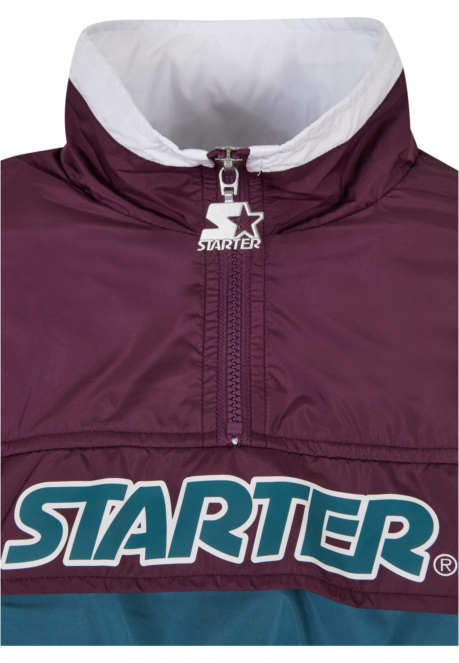 Ladies Starter Colorblock Pull Over Jacket darkviolet/teal L - variant image 2