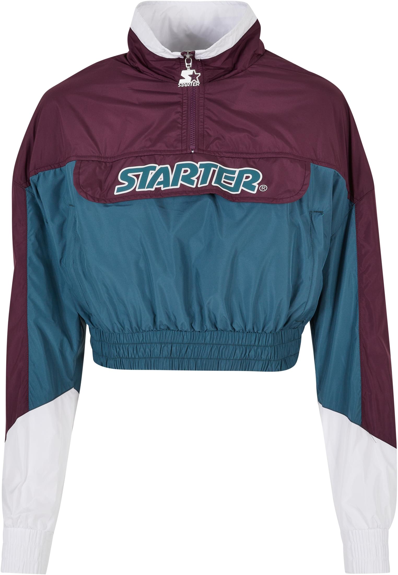 Ladies Starter Colorblock Pull Over Jacket darkviolet/teal L - alternate variant 2