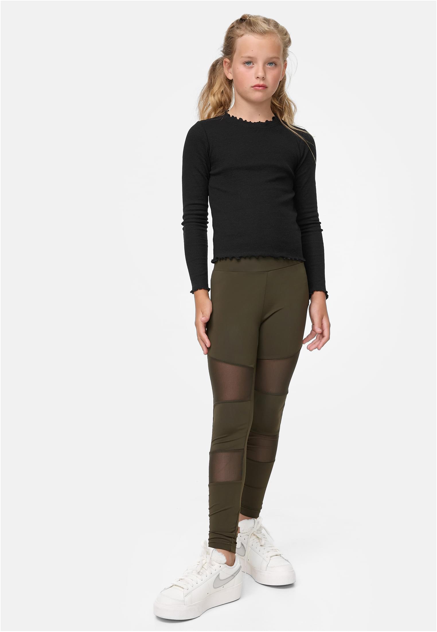 Mädchen Tech Mesh Leggings dunkeloliv 110/116
 - variant image 4