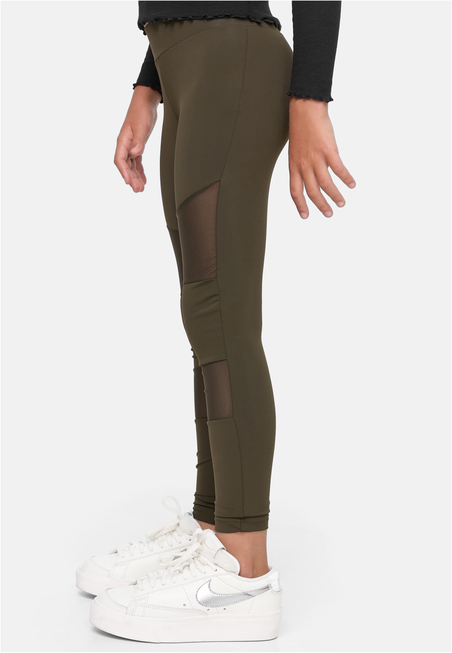 Mädchen Tech Mesh Leggings dunkeloliv 110/116
 - variant image 1