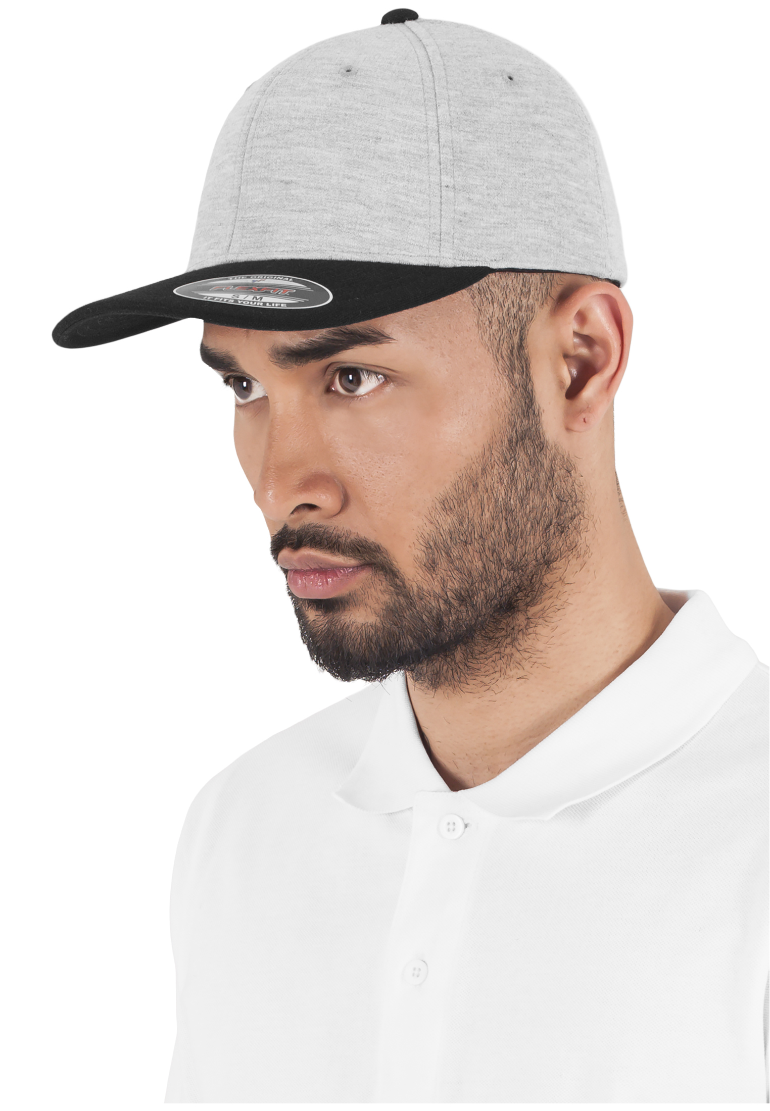 Flexfit Double Jersey 2-Tone grau/schwarz L/XL
 - alternate variant 1