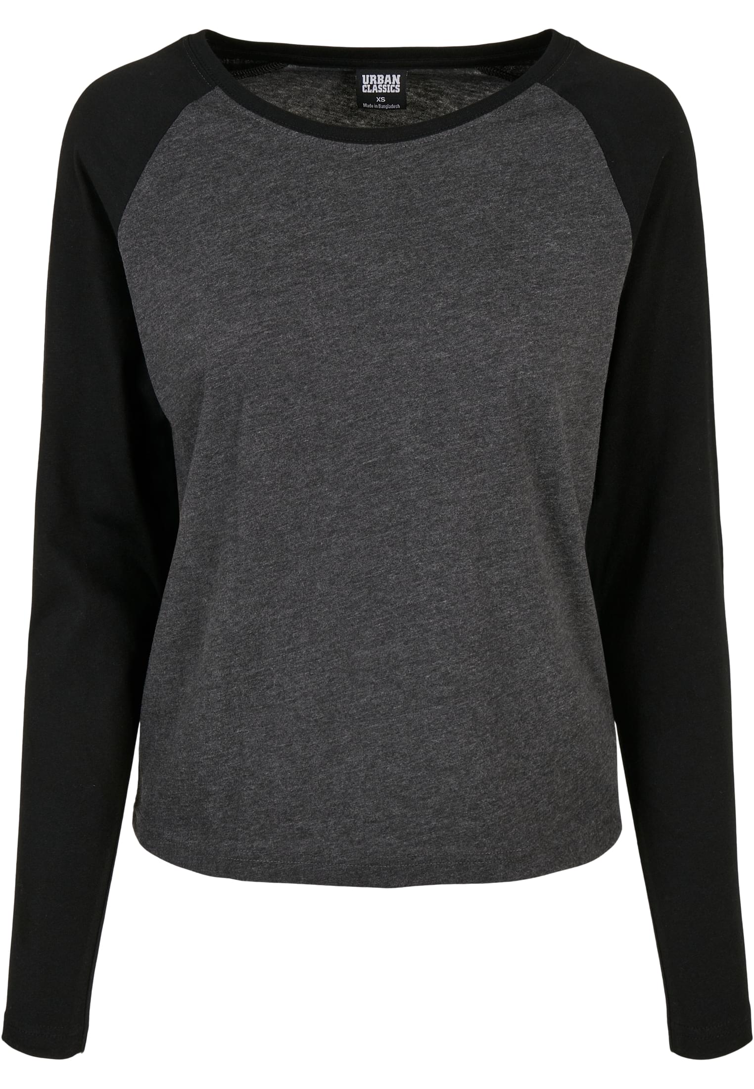 Ladies Contrast Raglan Longsleeve charcoal/black 3XL - variant image 5