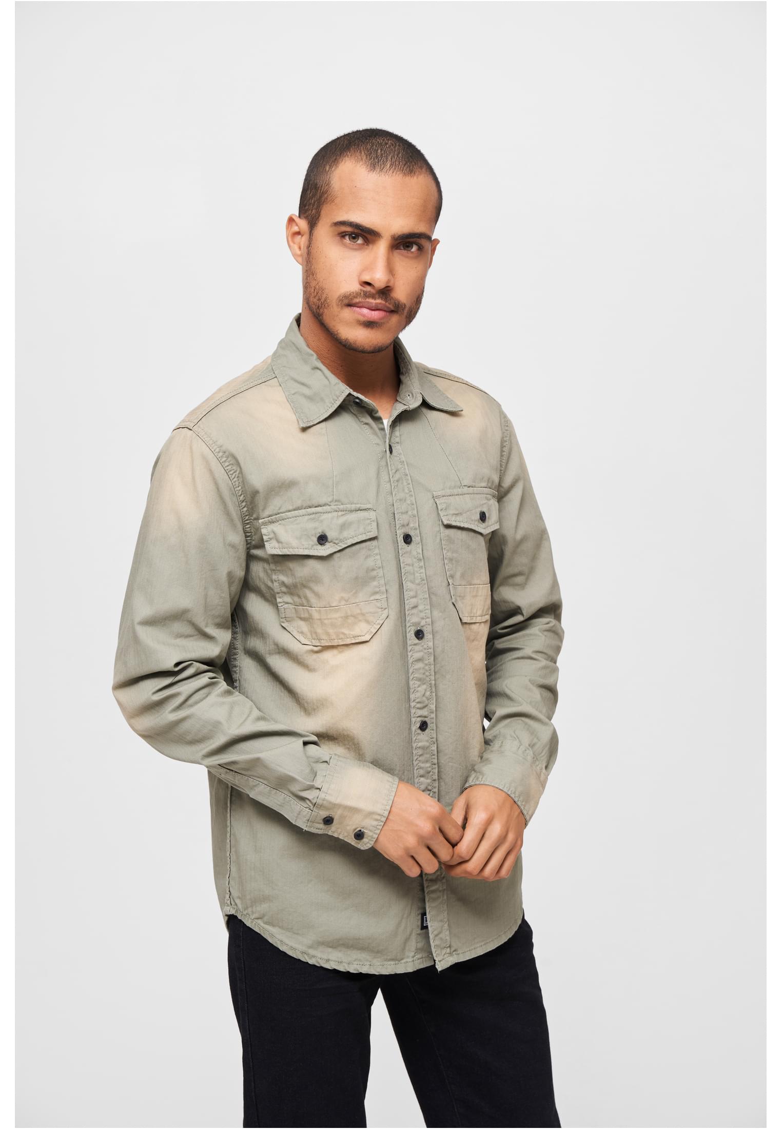 Camisa de mezclilla Hardee gris verde oliva 3XL
 - alternate variant 2
