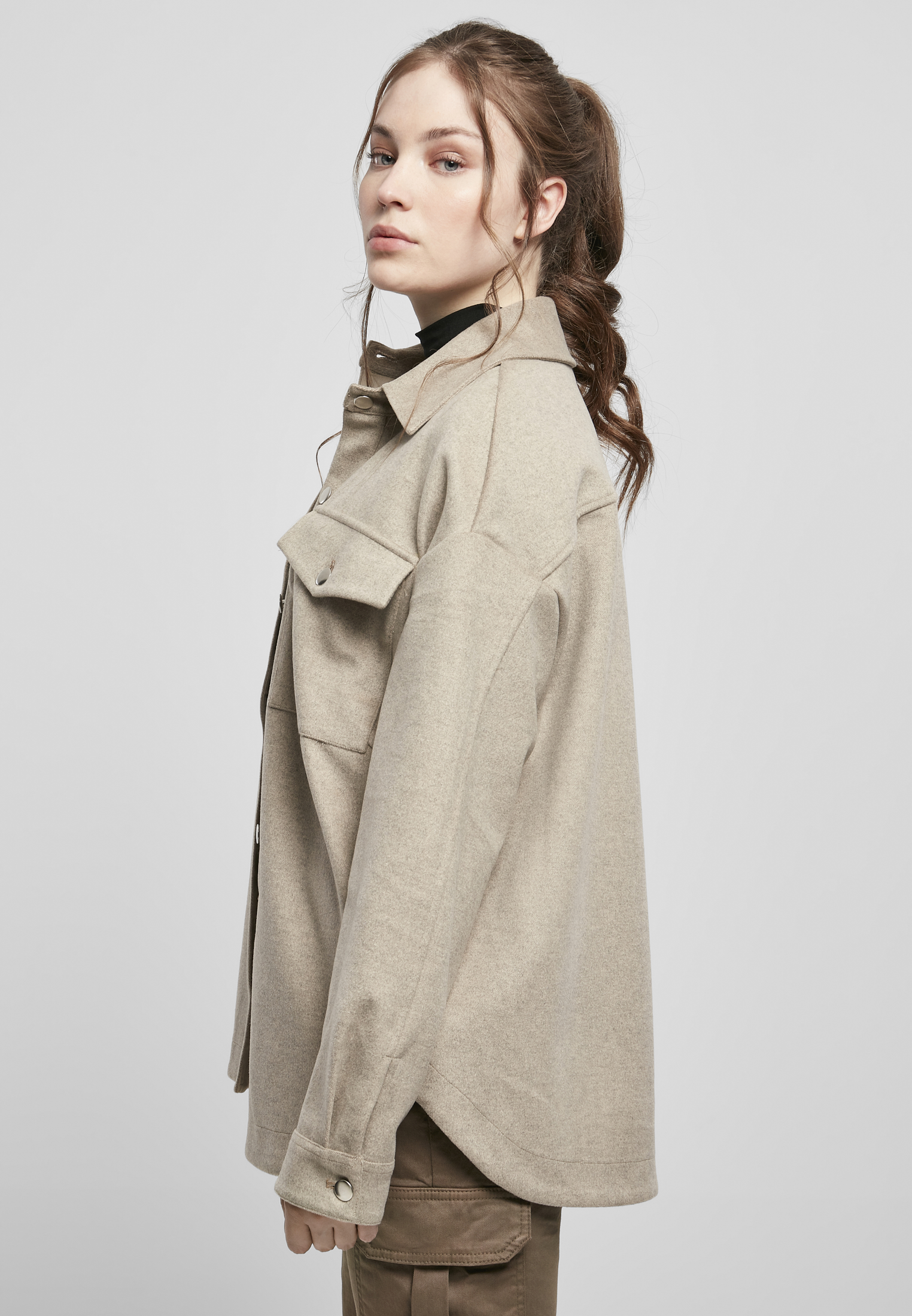 Ladies Classic Overshirt lighttaupe 3XL - variant image 1