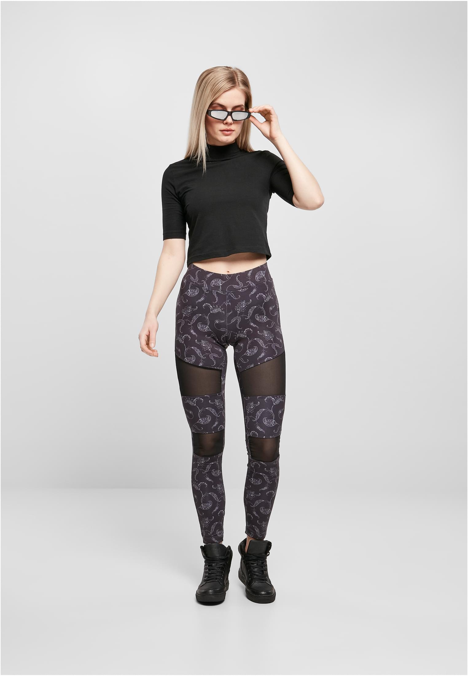 Frauen Tech Mesh AOP Leggings schwarz Paisley 3XL
 - variant image 4
