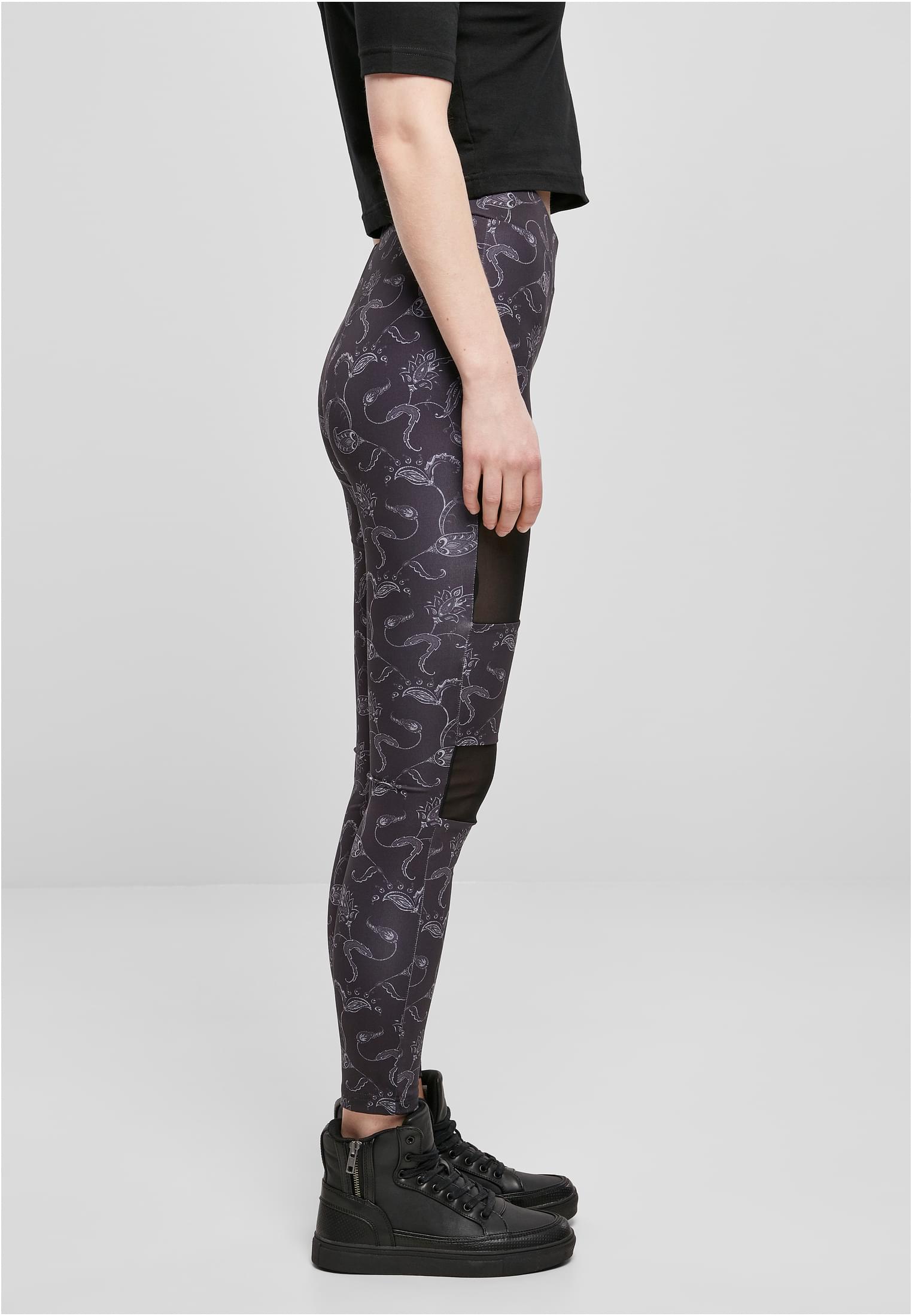 Frauen Tech Mesh AOP Leggings schwarz Paisley 3XL
 - variant image 3