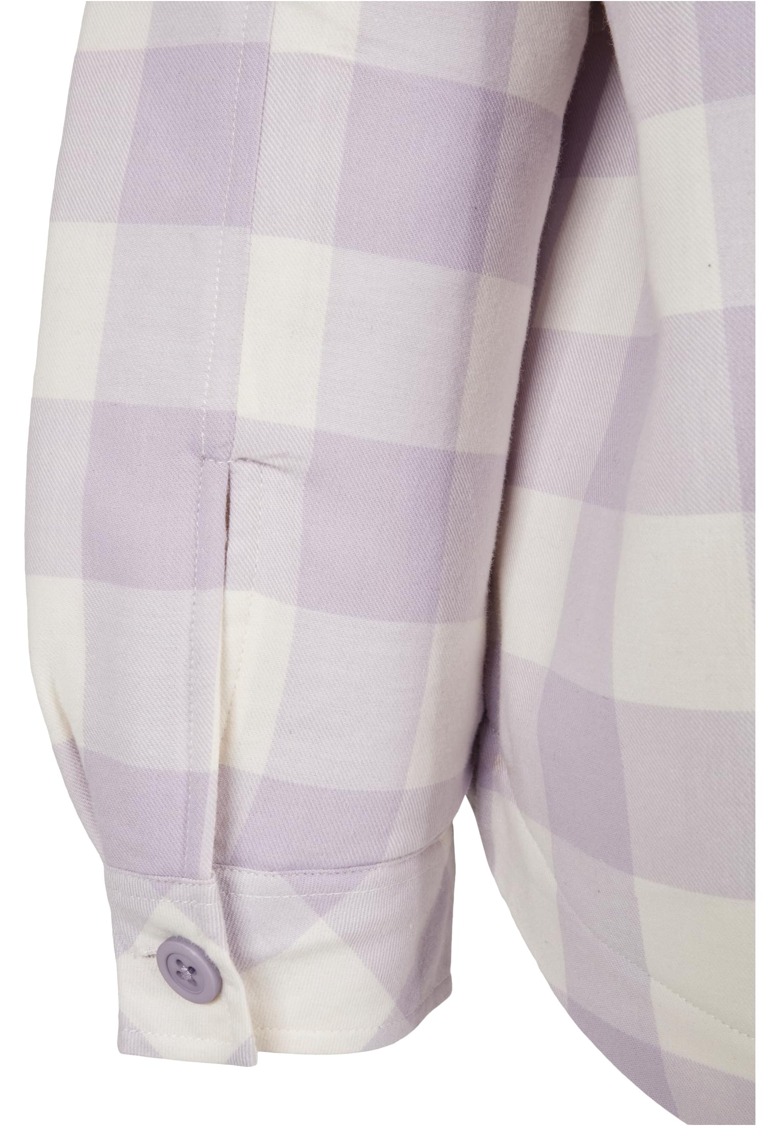 Ladies Flanell Padded Overshirt whitesand/softlilac 3XL - variant image 6