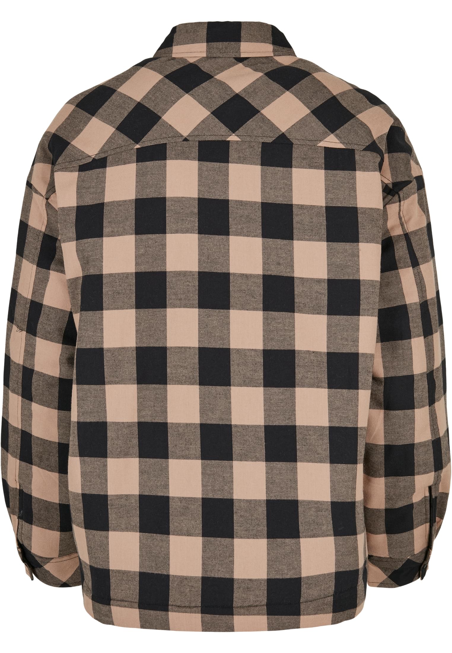 Ladies Flanell Padded Overshirt black/softtaupe 3XL - variant image 1