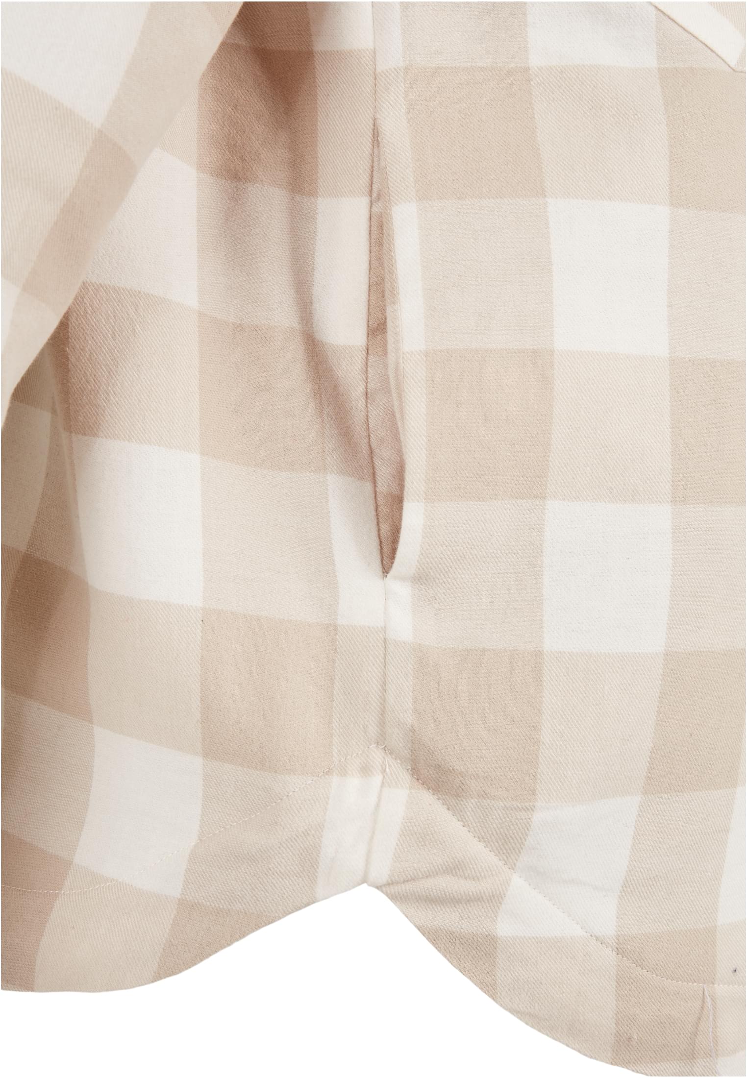 Ladies Flanell Padded Overshirt whitesand/lighttaupe 3XL - variant image 5