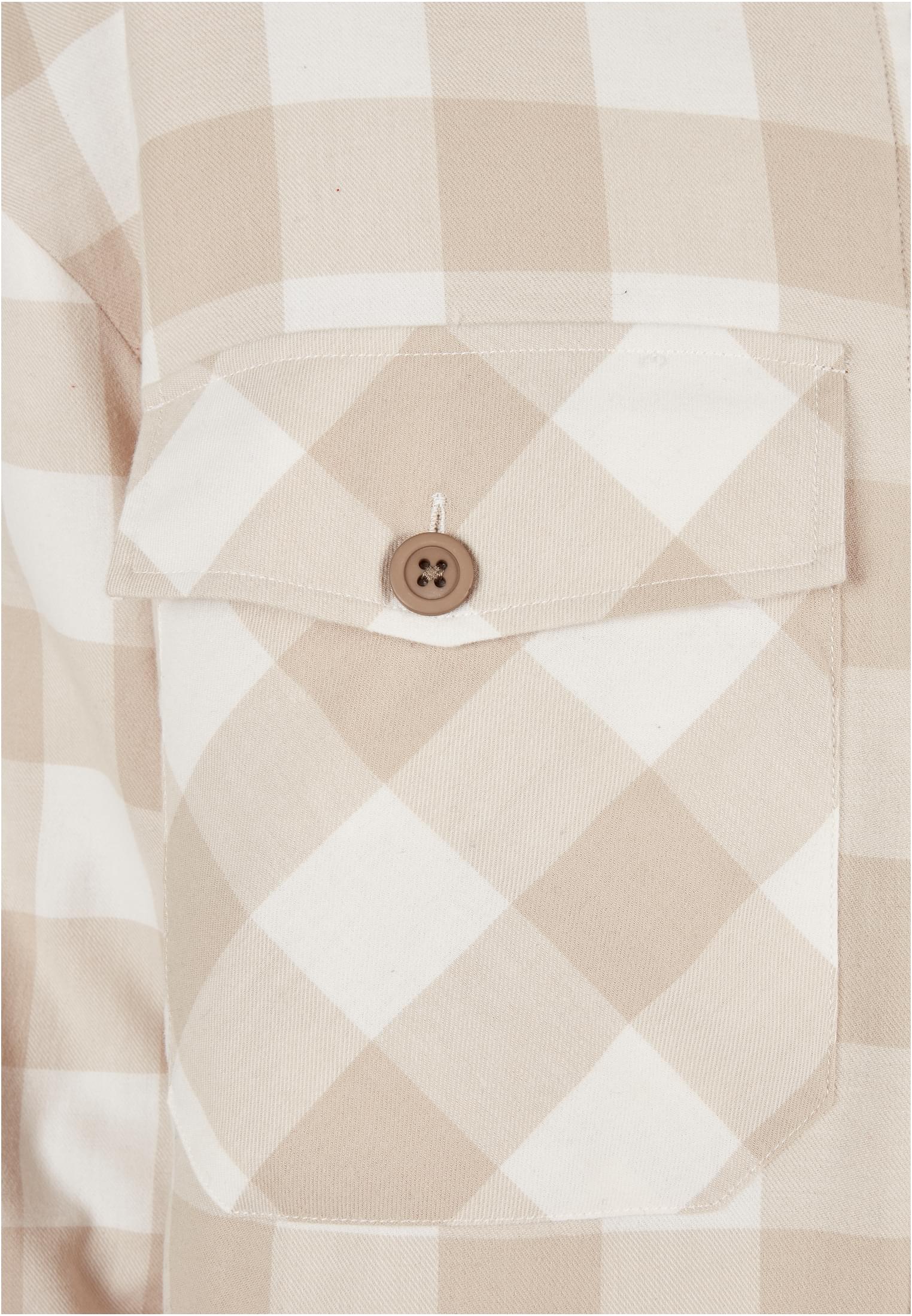 Ladies Flanell Padded Overshirt whitesand/lighttaupe 3XL - variant image 4