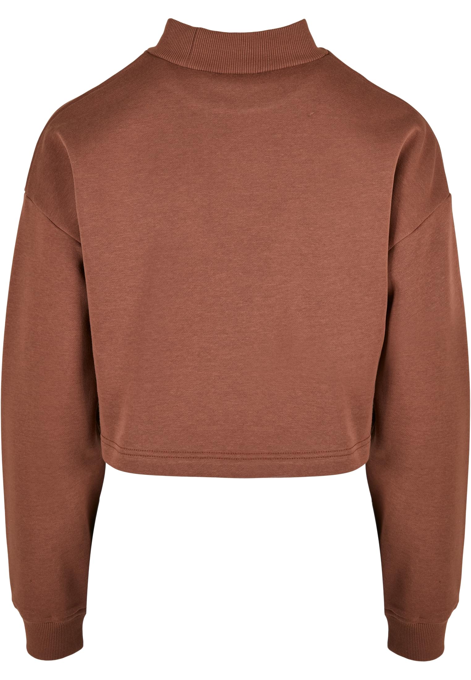 Ladies Cropped Oversized Sweat High Neck Crew bark 3XL - variant image 1
