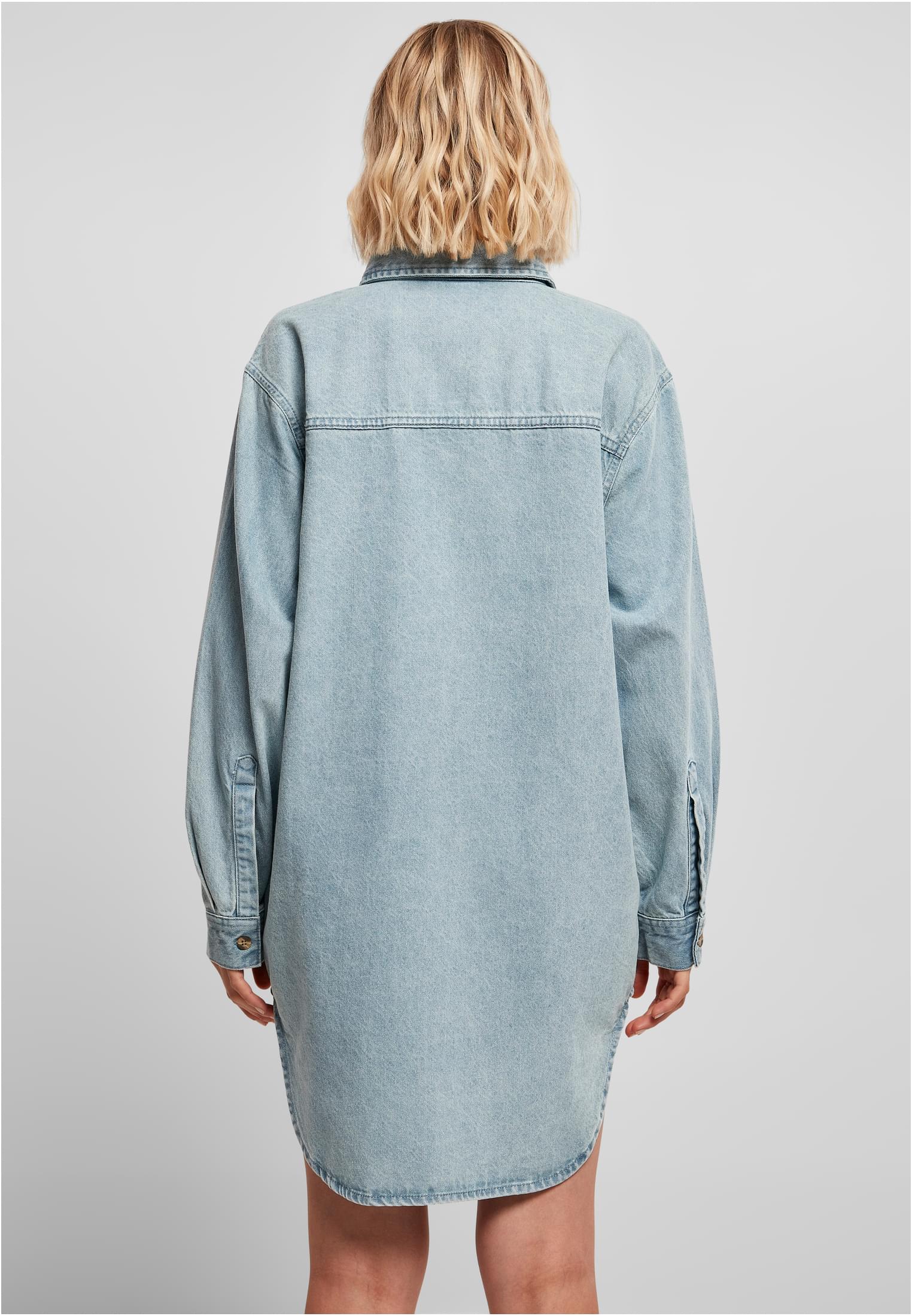 Ladies Oversized Denim Shirt Dress tintedlightbluewashed 3XL - variant image 2