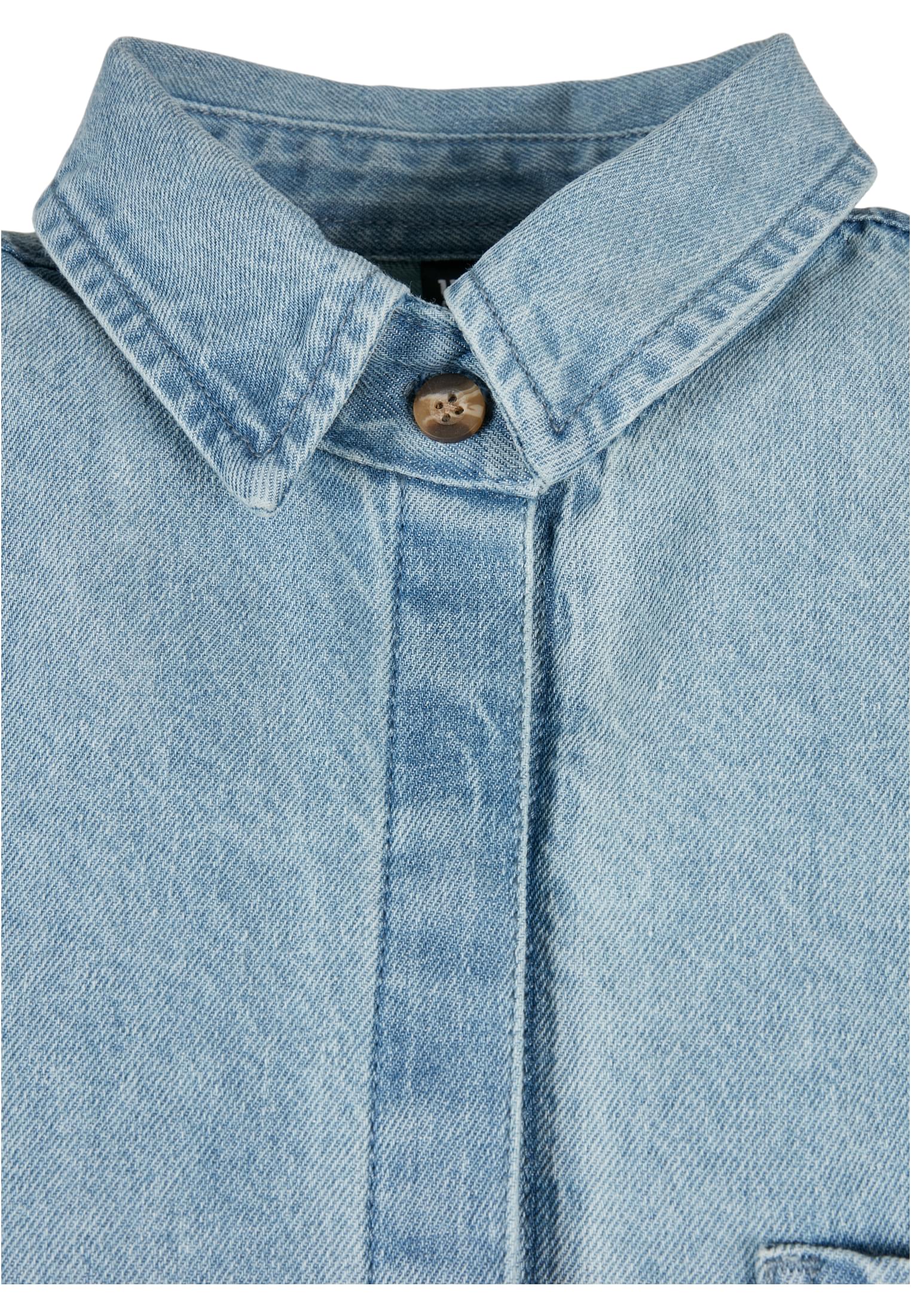 Ladies Oversized Denim Shirt Dress tintedlightbluewashed 3XL - variant image 7