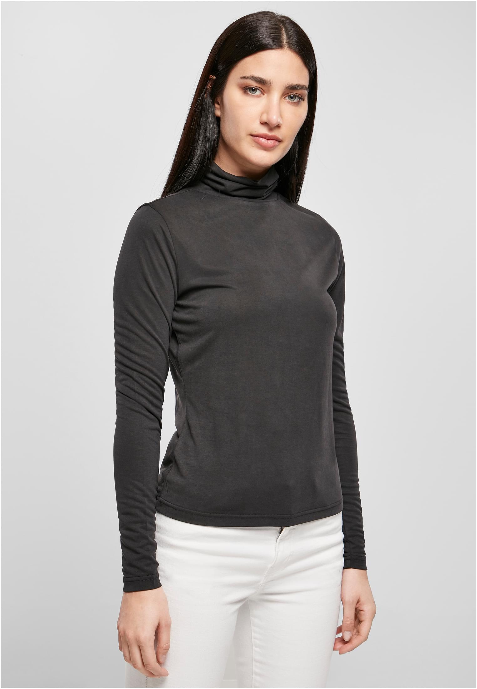 Ladies Modal Turtleneck Longsleeve black 3XL - alternate variant 1