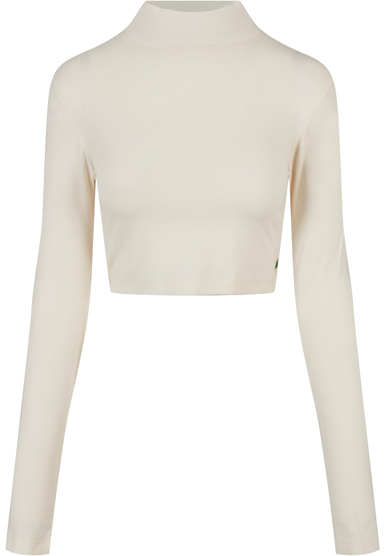 Ladies Organic Cropped Turtelneck Longsleeve whitesand 3XL - alternate variant 2