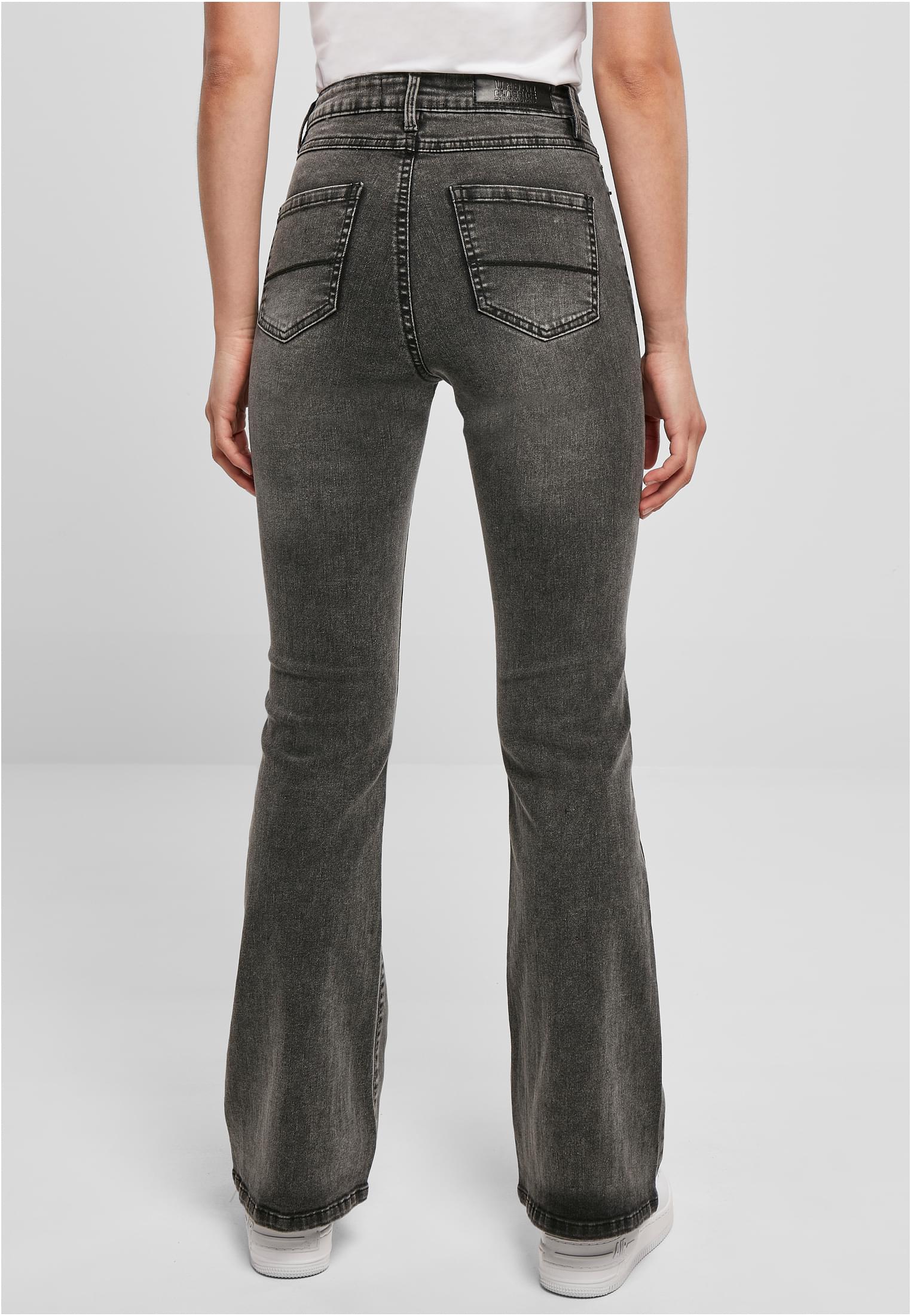 Ladies High Waist Flared Denim Pants black washed 26 - variant image 2