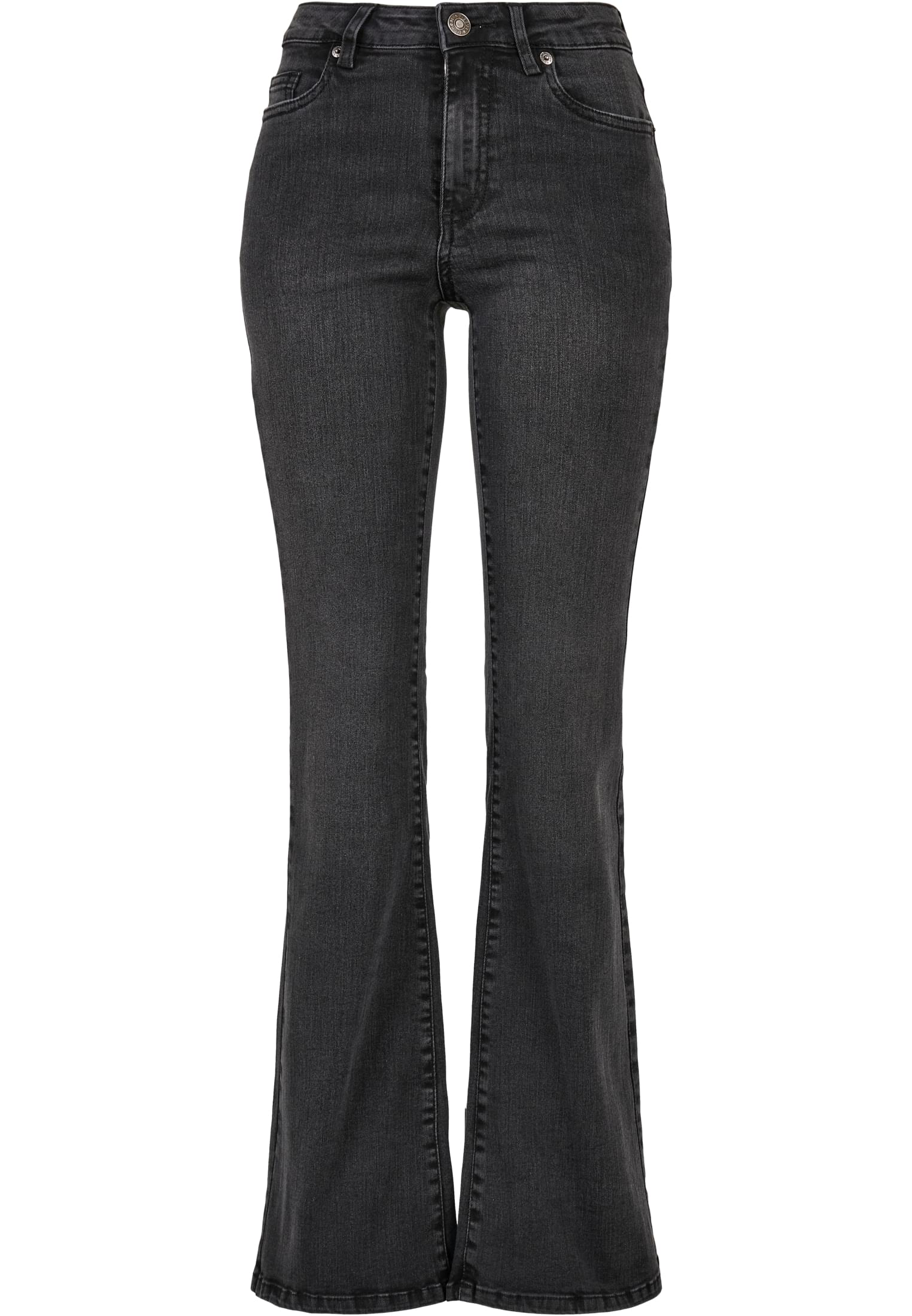 Ladies High Waist Flared Denim Pants black washed 26 - variant image 5