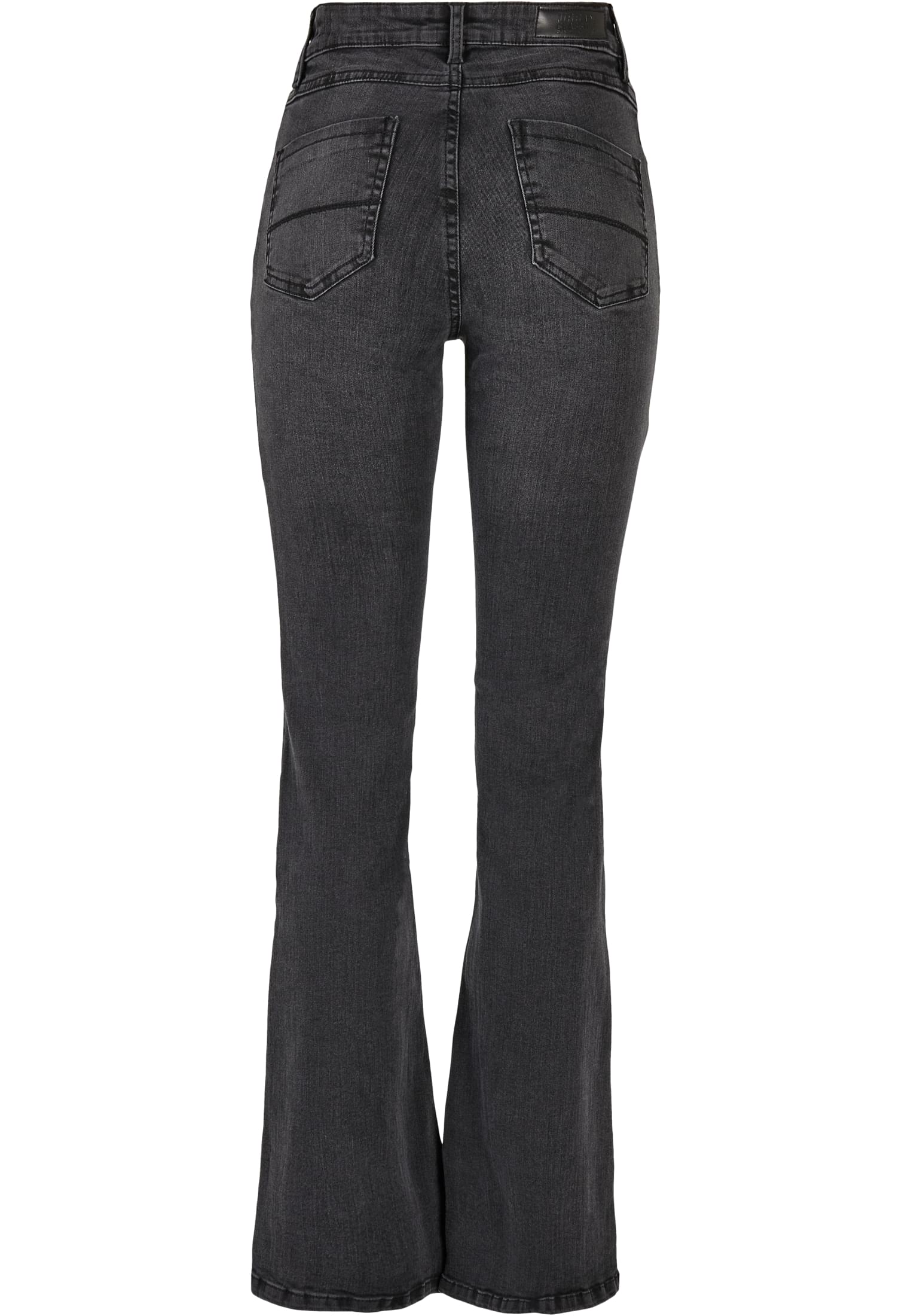 Ladies High Waist Flared Denim Pants black washed 26 - variant image 7