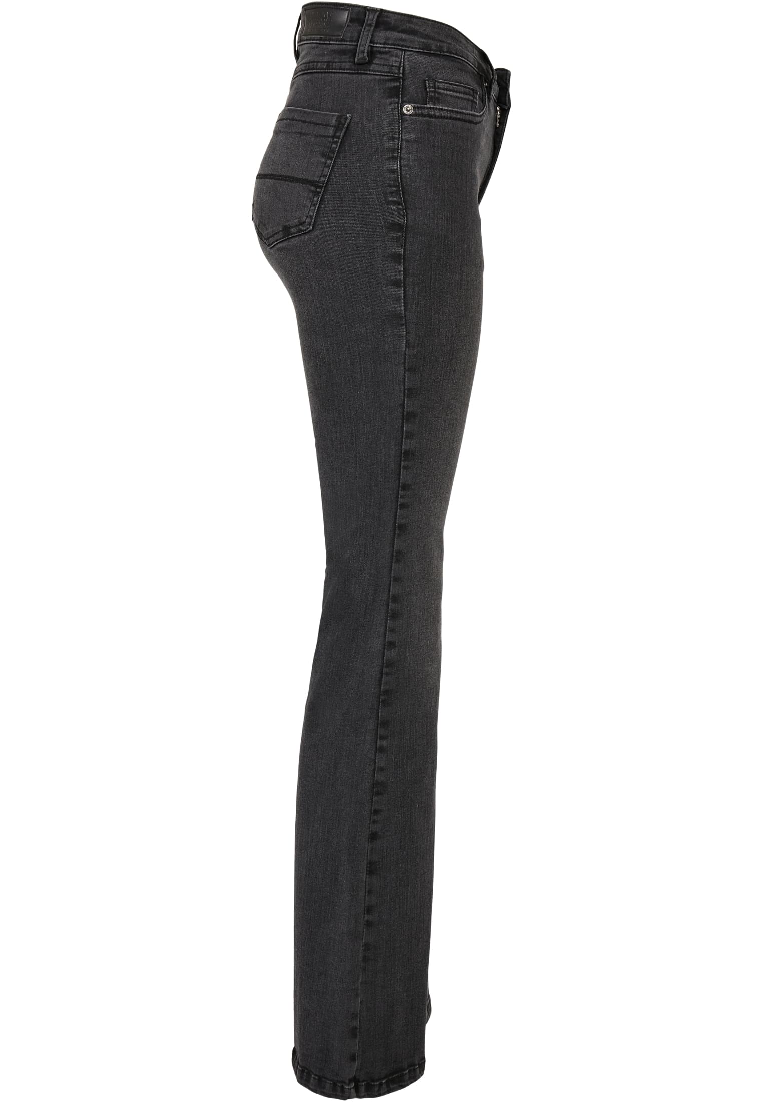 Ladies High Waist Flared Denim Pants black washed 26 - variant image 8