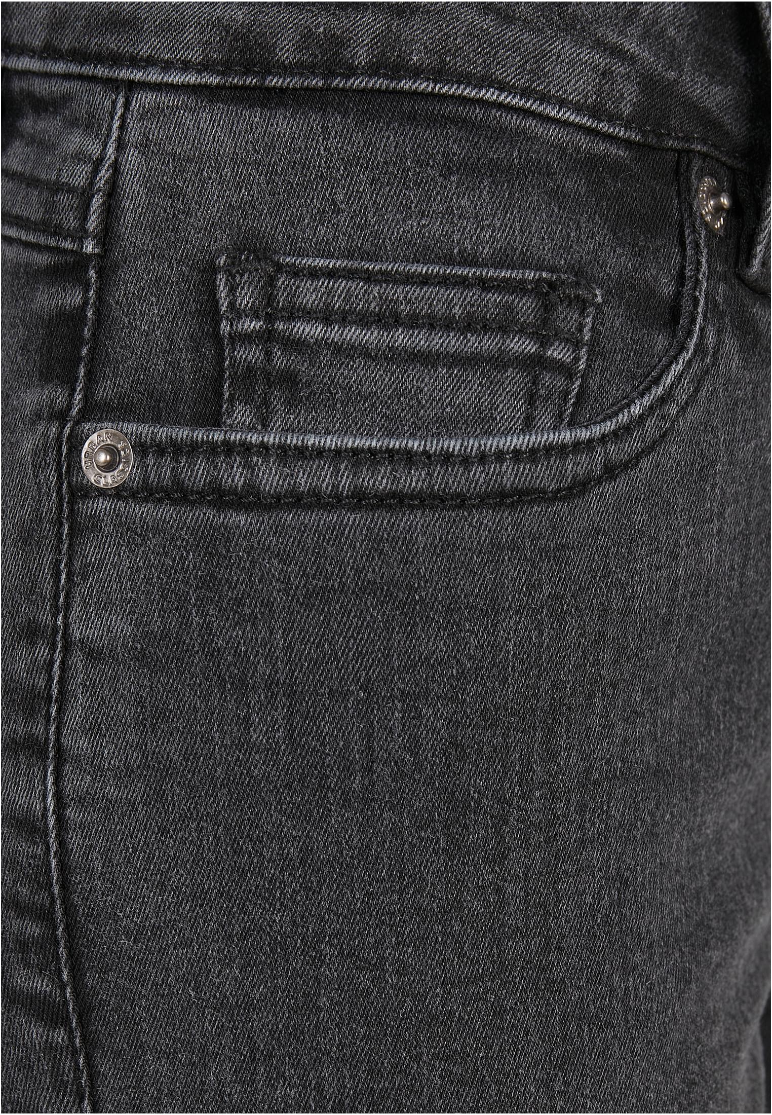 Ladies High Waist Flared Denim Pants black washed 26 - variant image 9